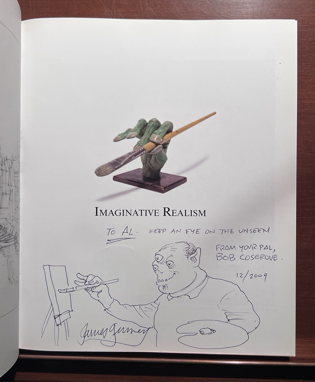 James Gurney Signed Imaginative Realism w/ Original Sketch Drawing Art Dinotopia