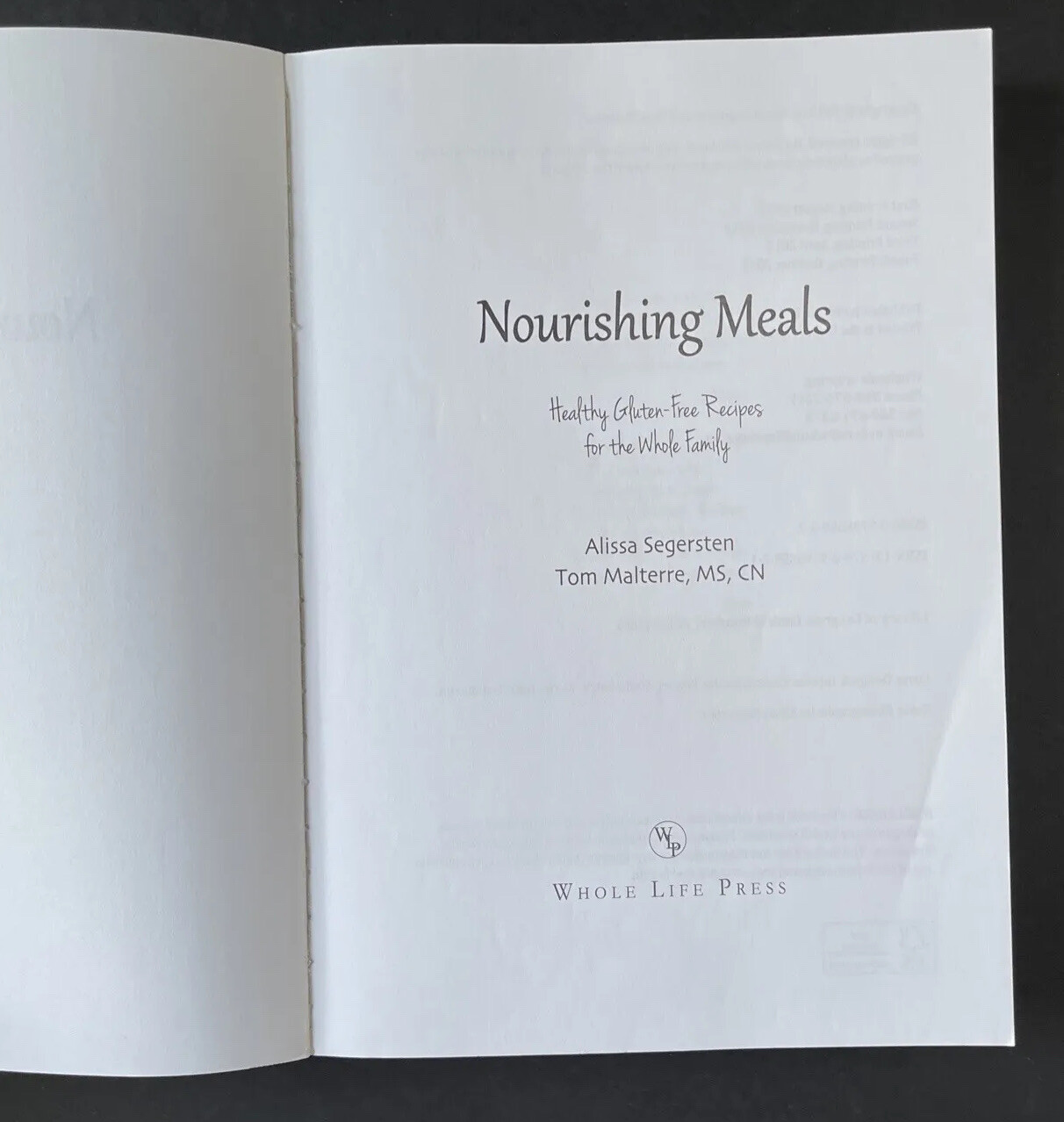 « Nourishing Meals » Healthy Gluten-Free Recipes Whole Family Paperback Cookbook