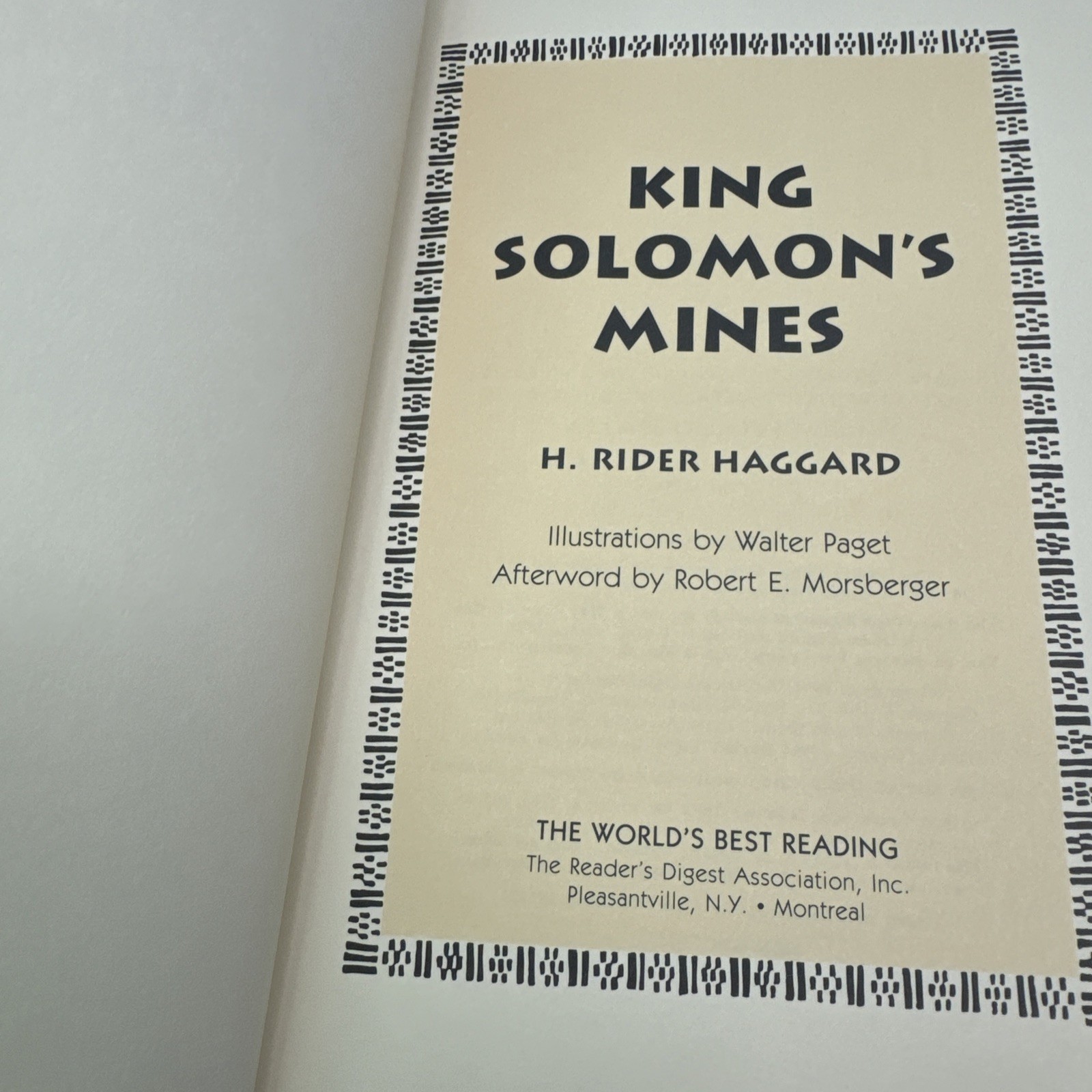 King Solomon&rsquo;s Mines H. Rider Haggard HC Readers Digest Worlds Best w/ Insert