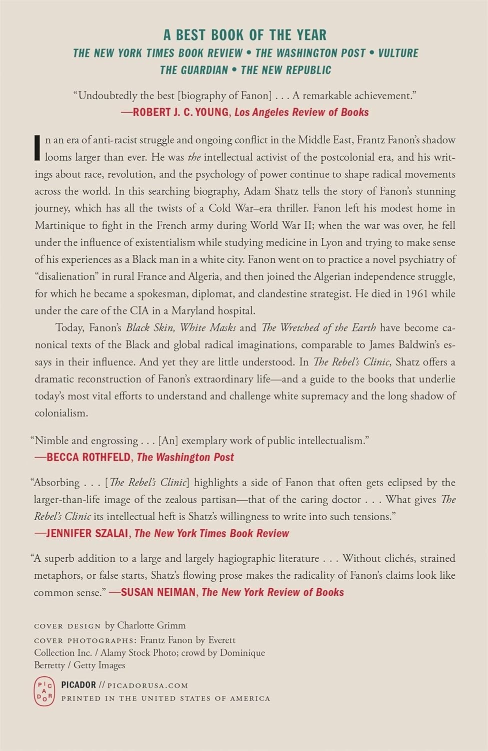 The Rebel&rsquo;s Clinic: The Revolutionary Lives of Frantz Fanon by Adam Shatz (PB)