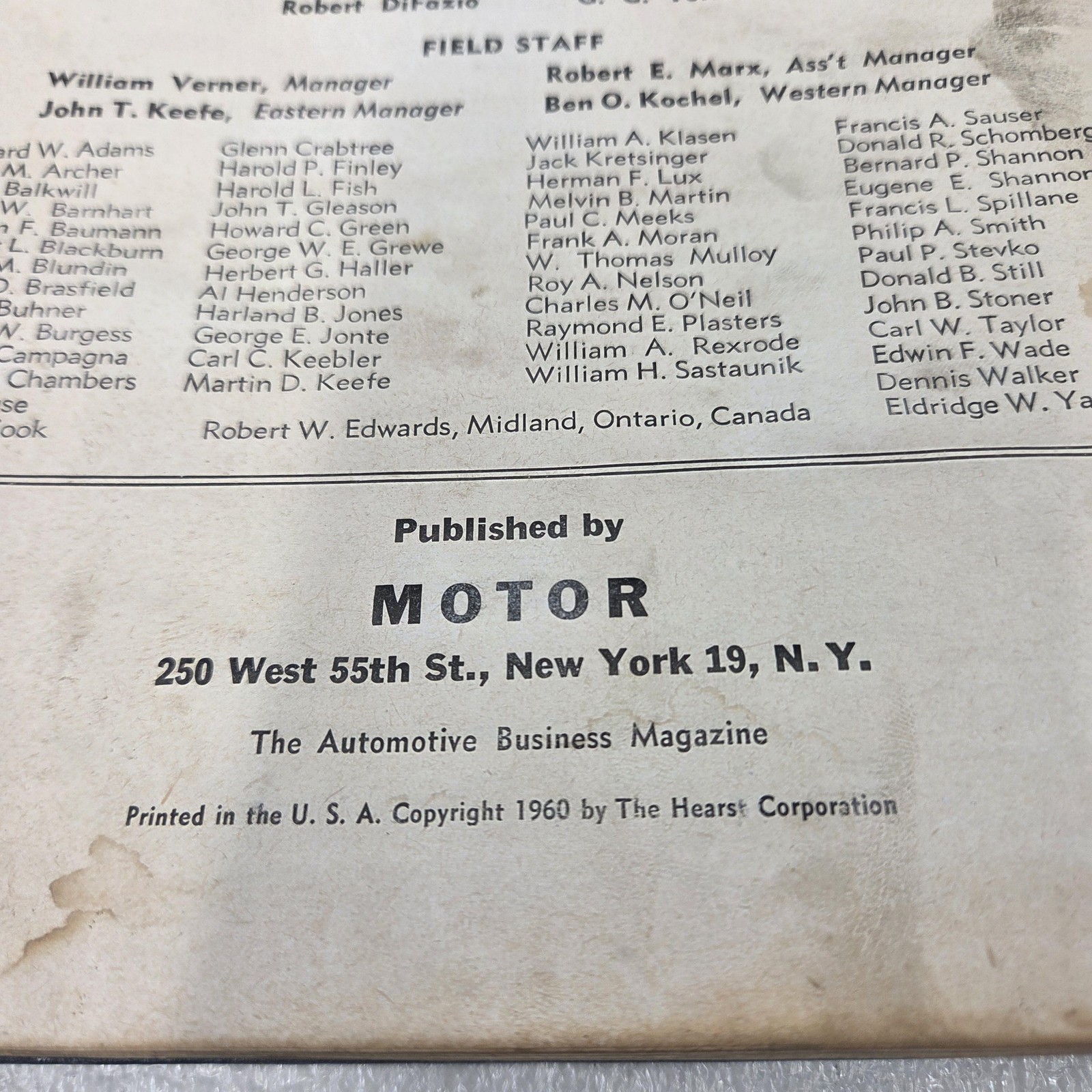 Vintage 1960 Motor&rsquo;s Auto Repair Manual 23rd Edition Hardcover Car Repair Guide