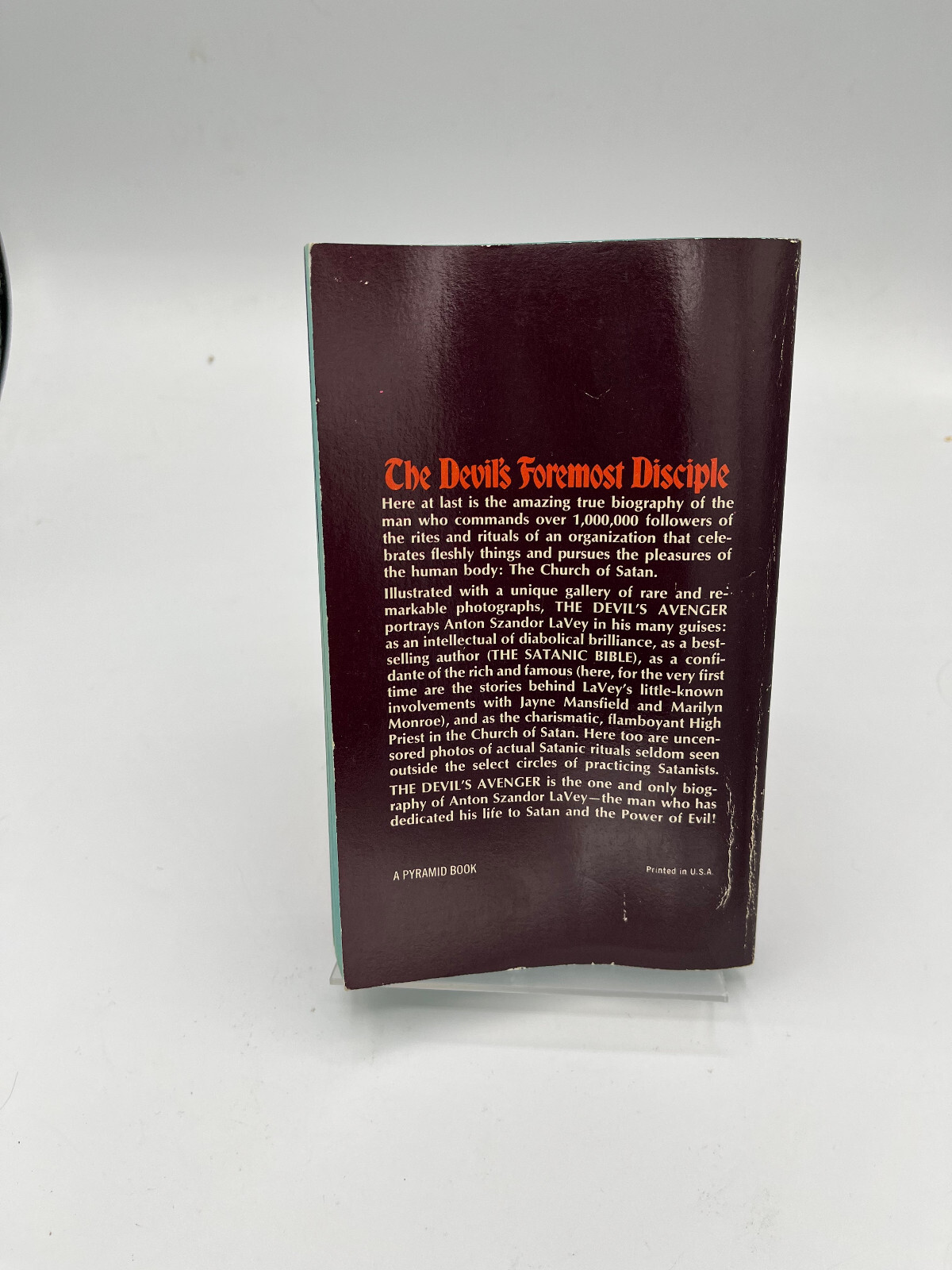 The Devil&rsquo;s Avenger: A Biography of Anton Szandor La Vey 1st Edition Wolfe 1974