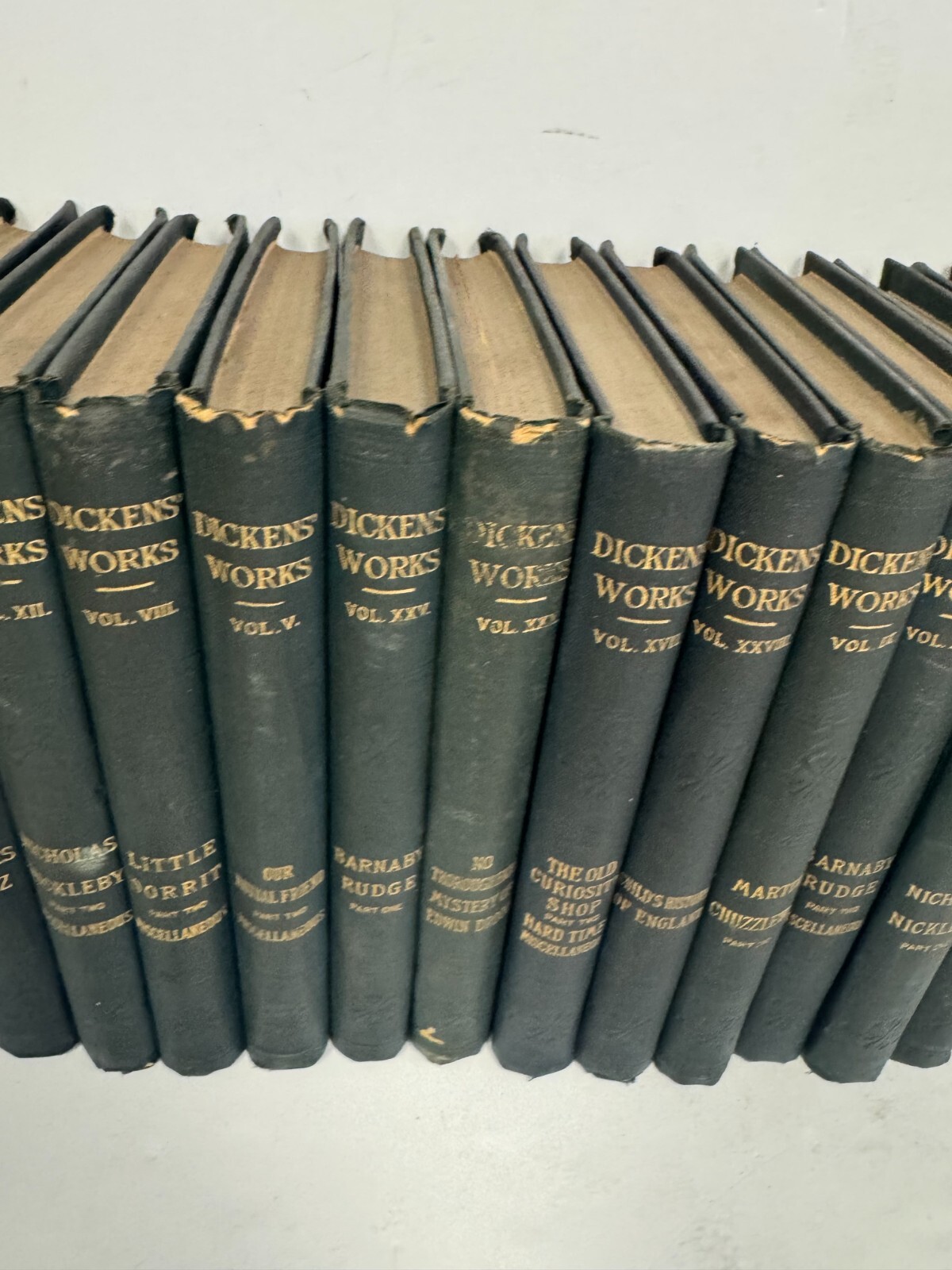 Antique 1890&rsquo;s The Works Of Charles Dickens Peter Fenelon Collier x26 LOT VG++