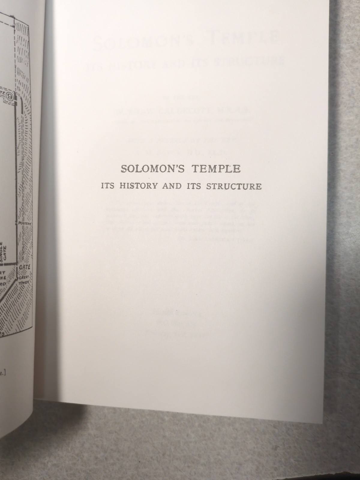 Solomon&rsquo;s Temple, Its History and Its Structure by W. Shaw Caldecott (1998)