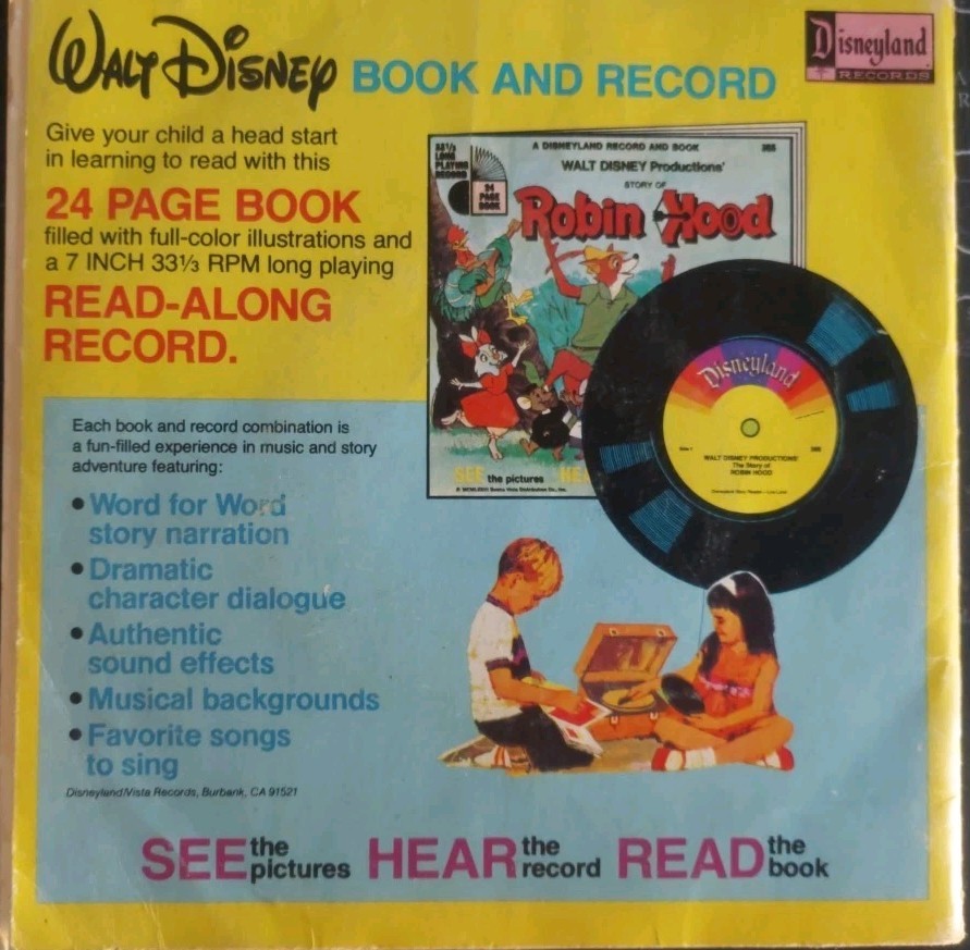 🦌 Walt Disney’s Story of Bambi – 1977 Read-Along Book & Record – #309 – USED