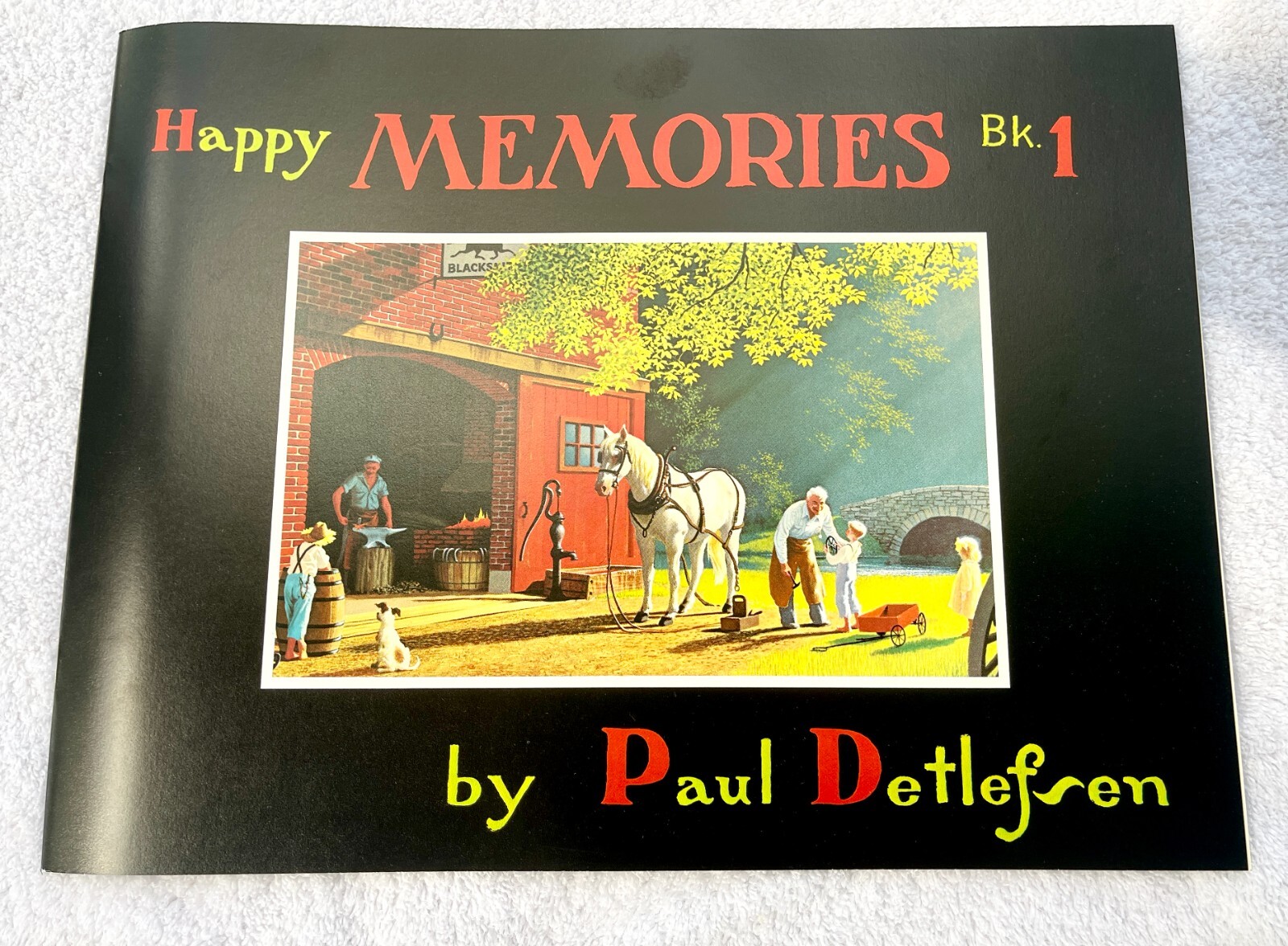 1977 Happy Memories By Paul Detlefsen 5 Prints 9&Prime; X 12&Prime; Inside Book # 1 NEW