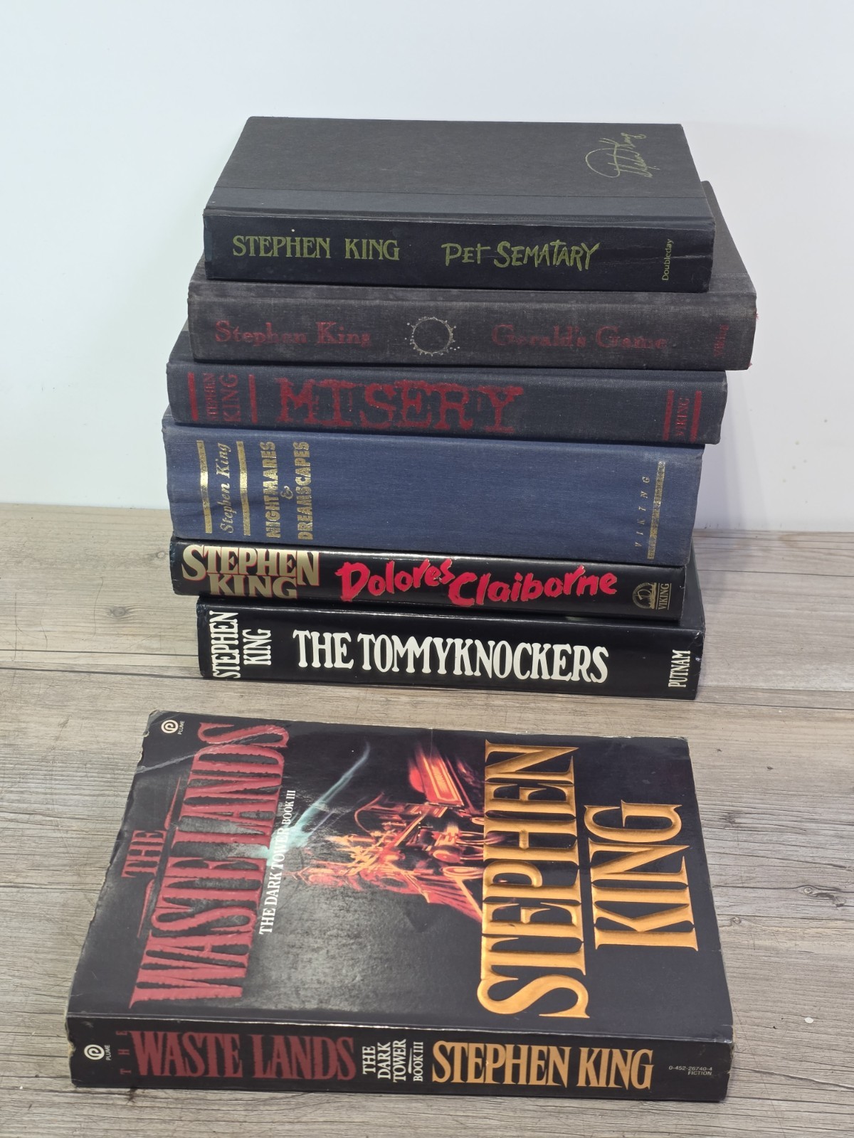 Stephen King 7 Book Lot Pet Sematary, Misery, Gerald&rsquo;s Game, Tommyknockers