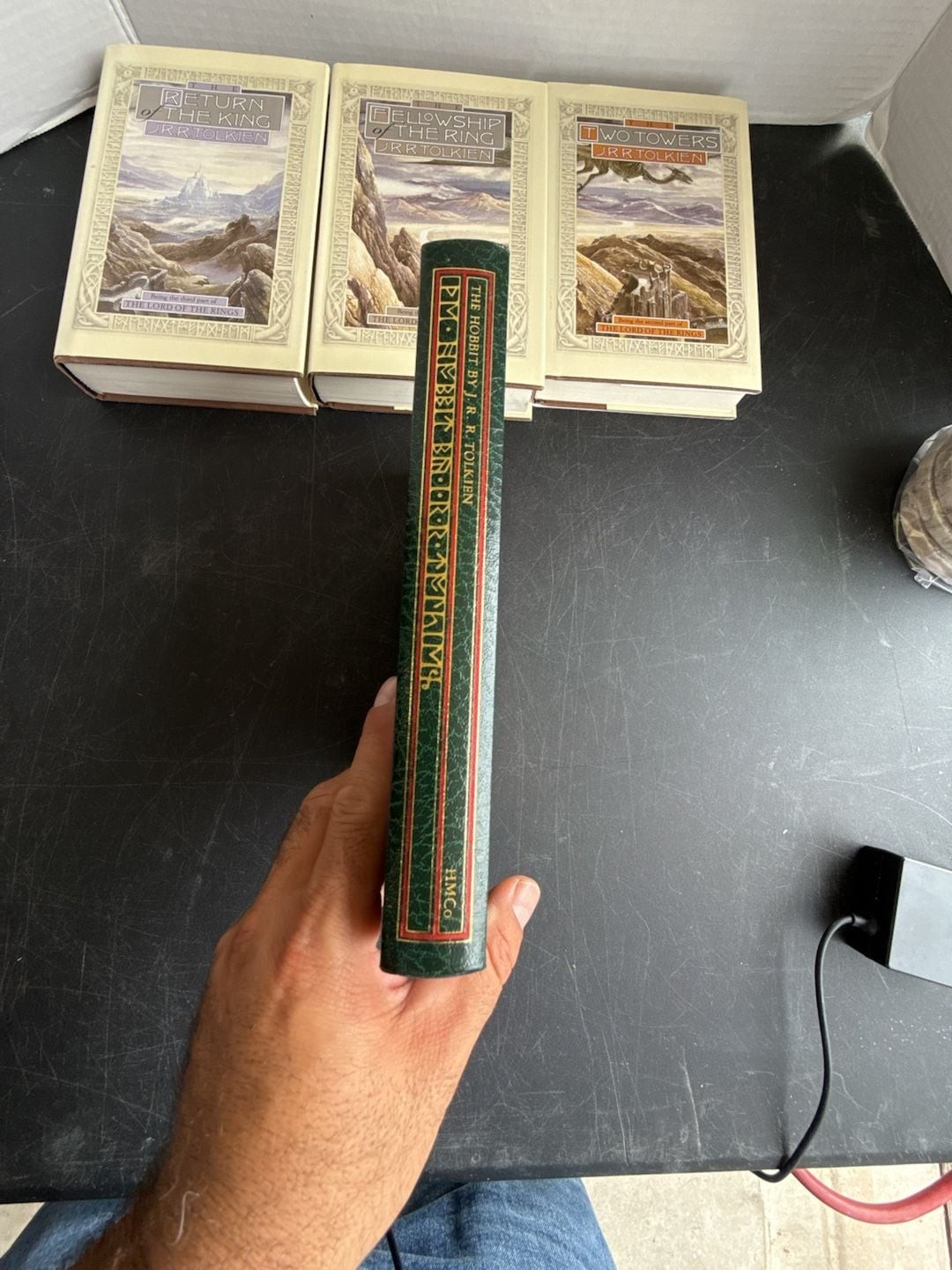 J.R.R. Tolkien The Lord of the Rings Trilogy and The Hobbit 4-Book Hardcover Set