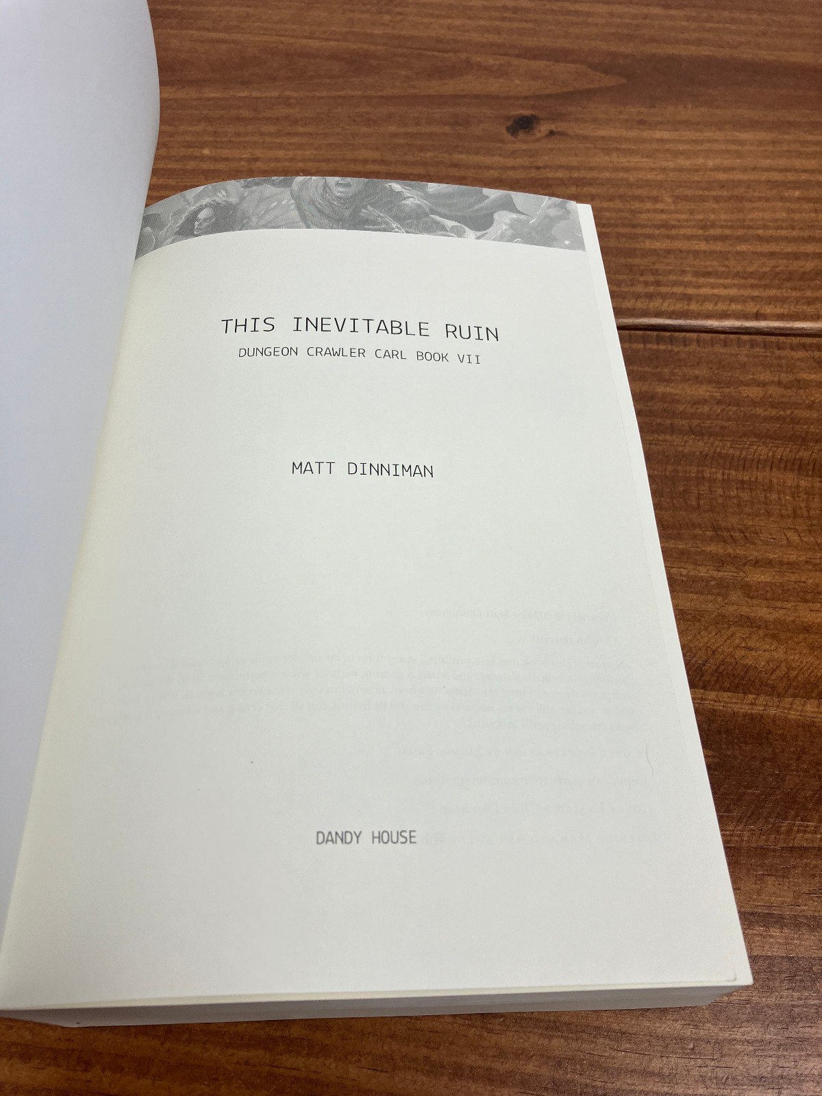 This Inevitable Ruin by Matt Dinniman – Dungeon Crawler Carl Paperback 1st
