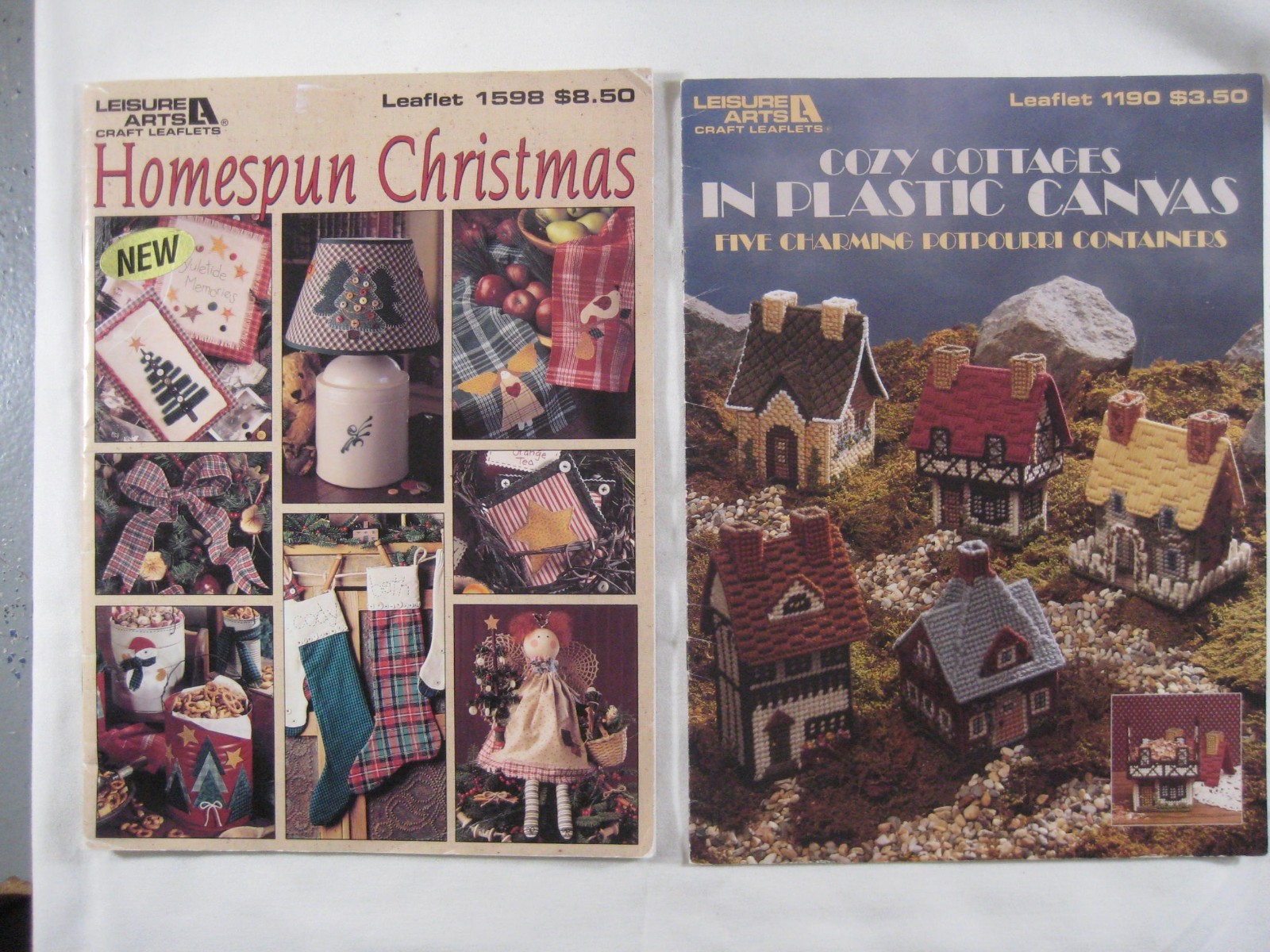 Lot 27 books Leisure Arts Leaflet Christmas plastic canvas cat country Halloween