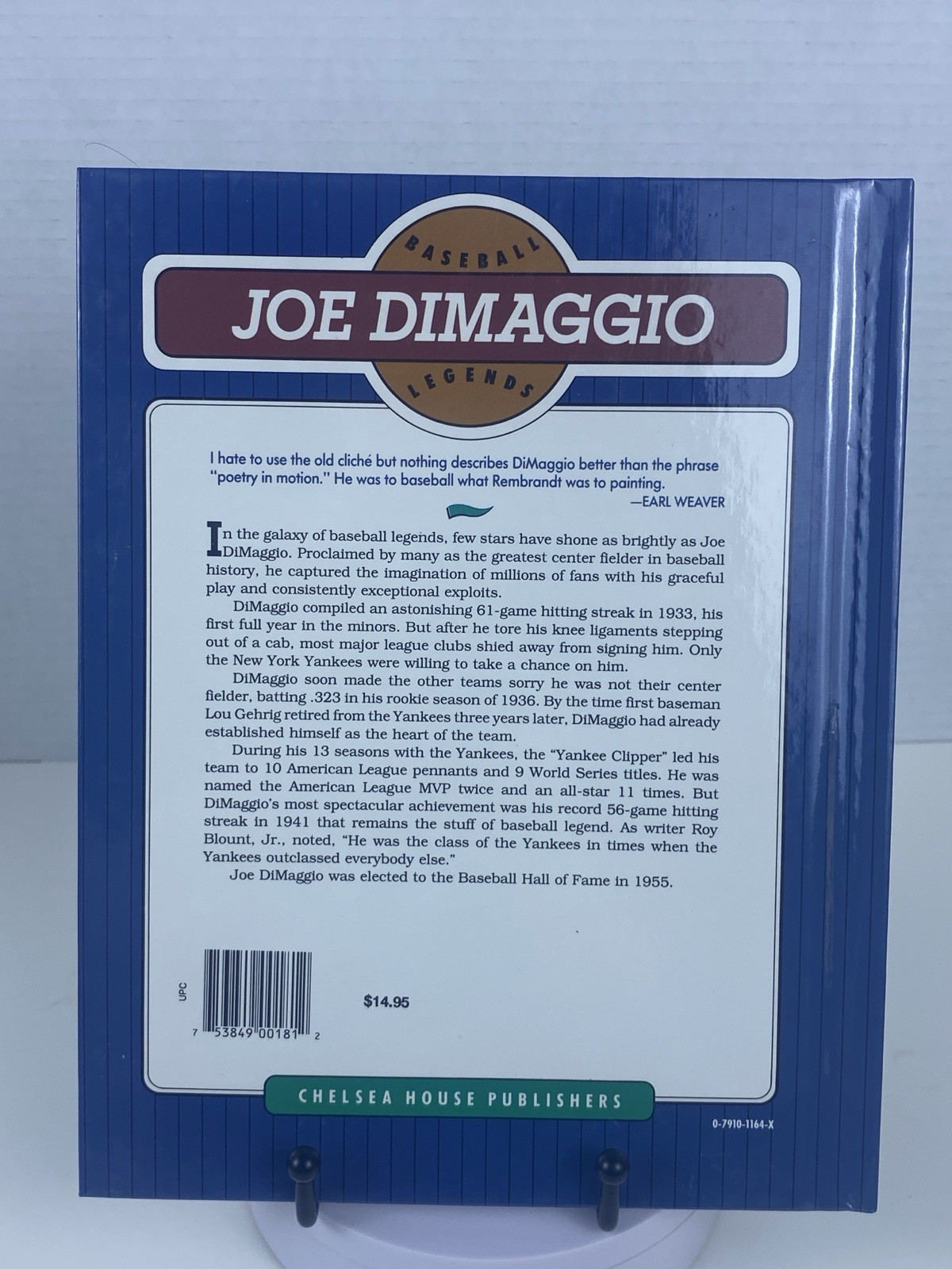 Vintage Chelsea House Baseball Legends Hardcover Book Lot (Set of 10) MLB Books