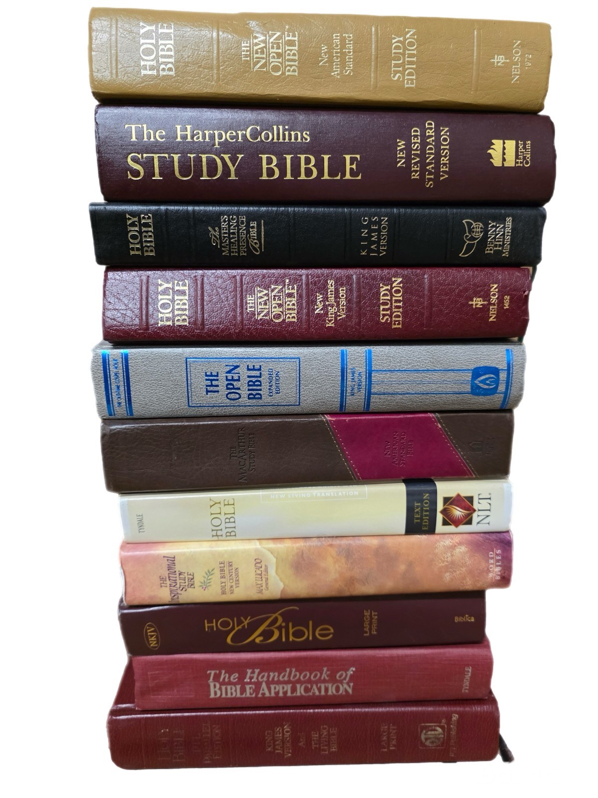 Lot of 10 New Testament Bibles – Mixed Translations (NIV, KJV & More) RANDOM SET