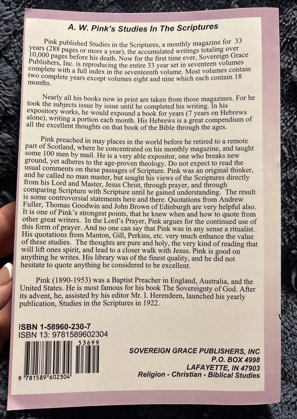W Pink&rsquo;s Studies in the Scriptures – 1922-23 by Arthur W. Pink (2001, Trade…