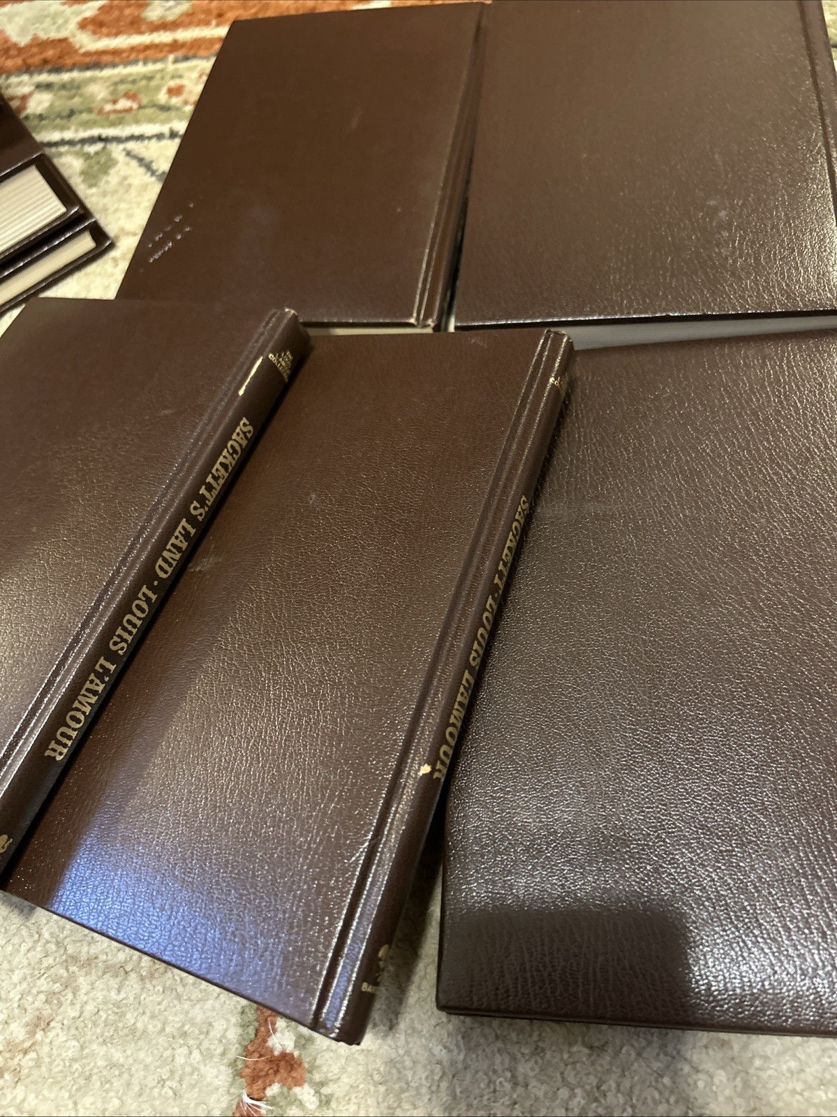 Louis L&rsquo;Amour Leatherette SACKETT Collection Nearly Complete 15 Vol & Companion