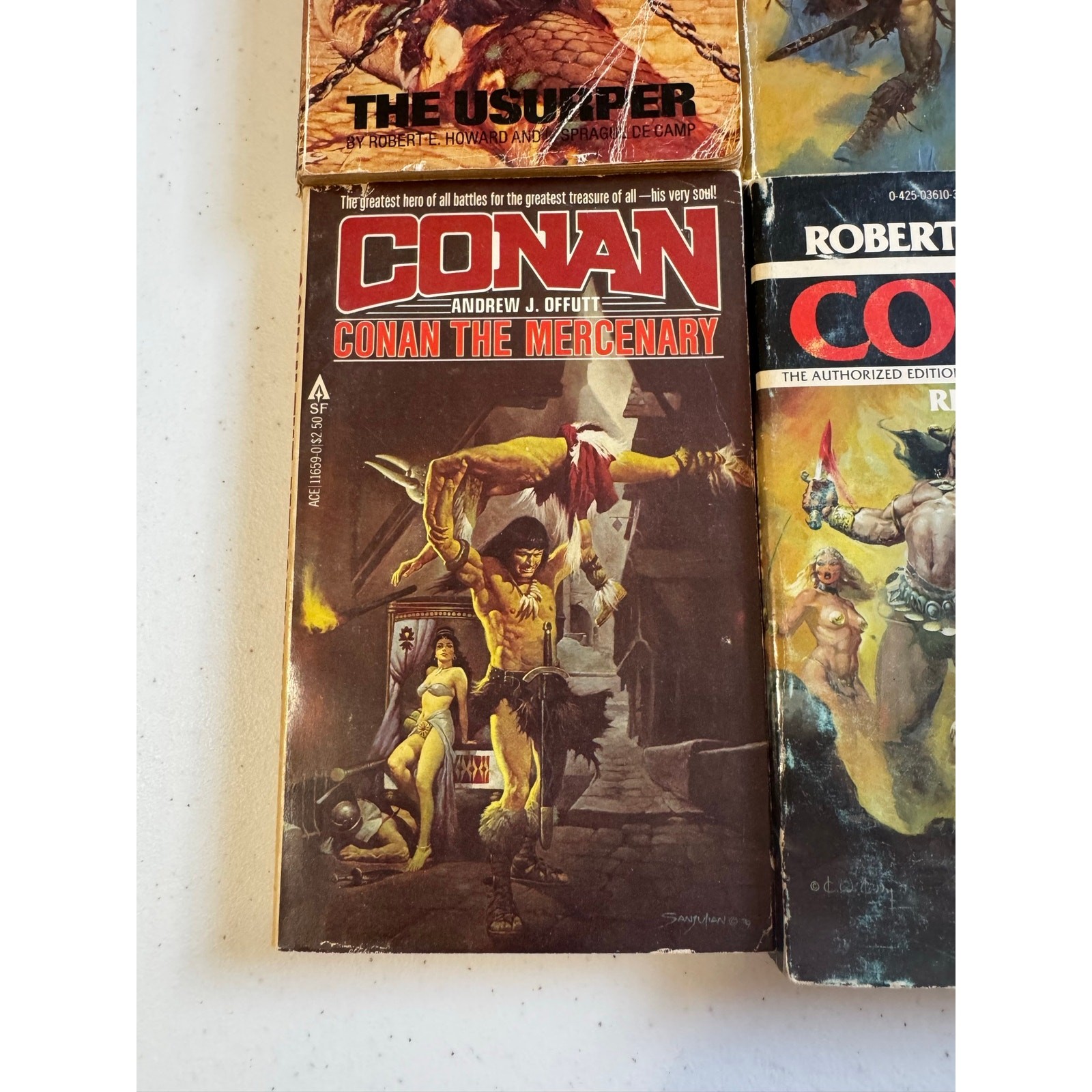 Conan the Barbarian Book lot of 4 Robert E Howard + List in Description