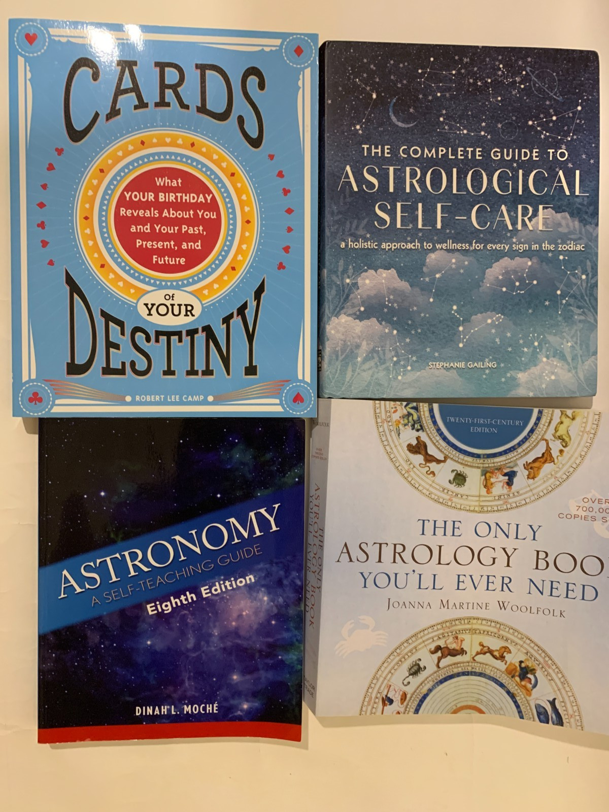 4 Book Bundle Astronomy, Astrology and Card vital Information