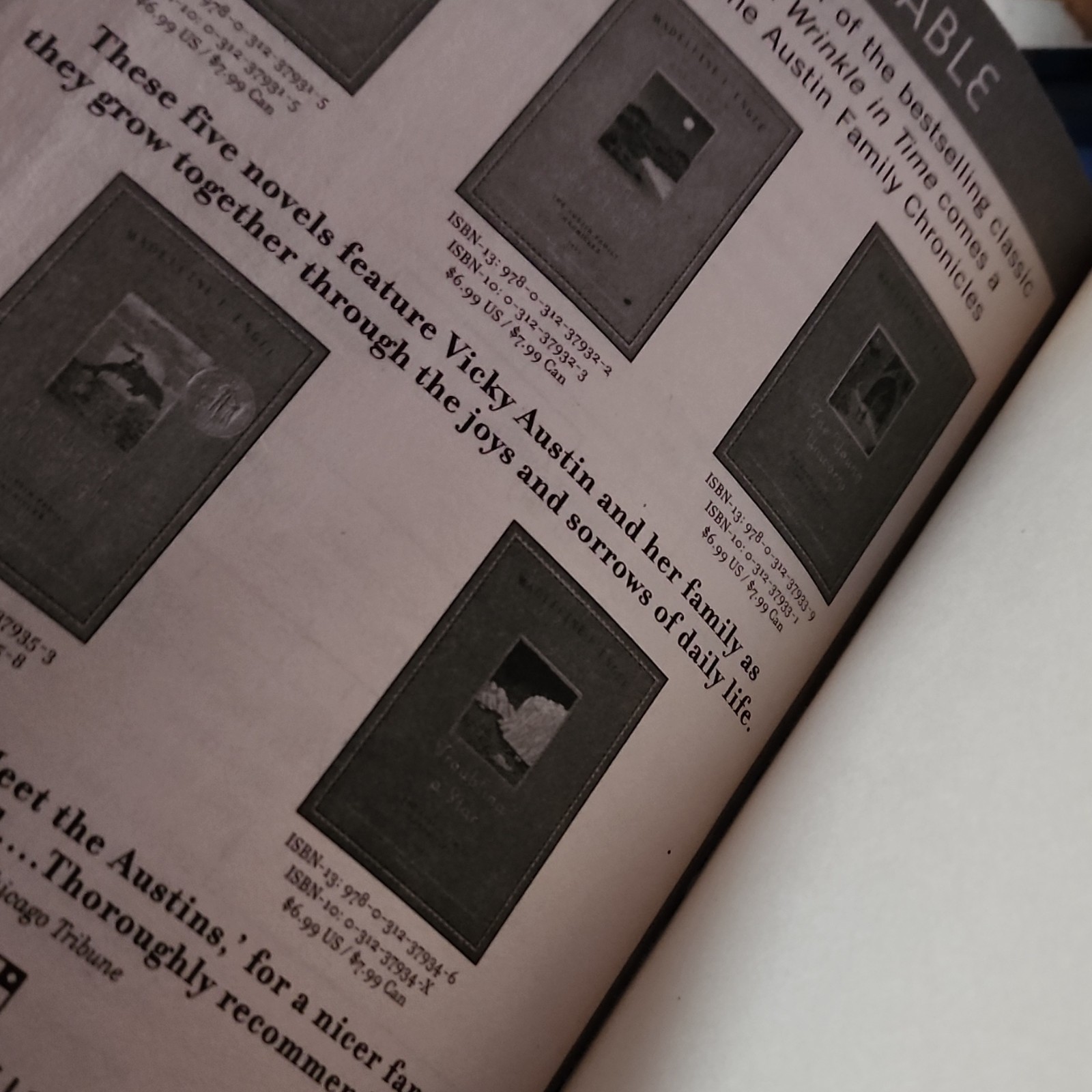 Square Fish A Wrinkle in Time Quintet Madeleine L&rsquo;Engle Perfect 2007 Time Travel