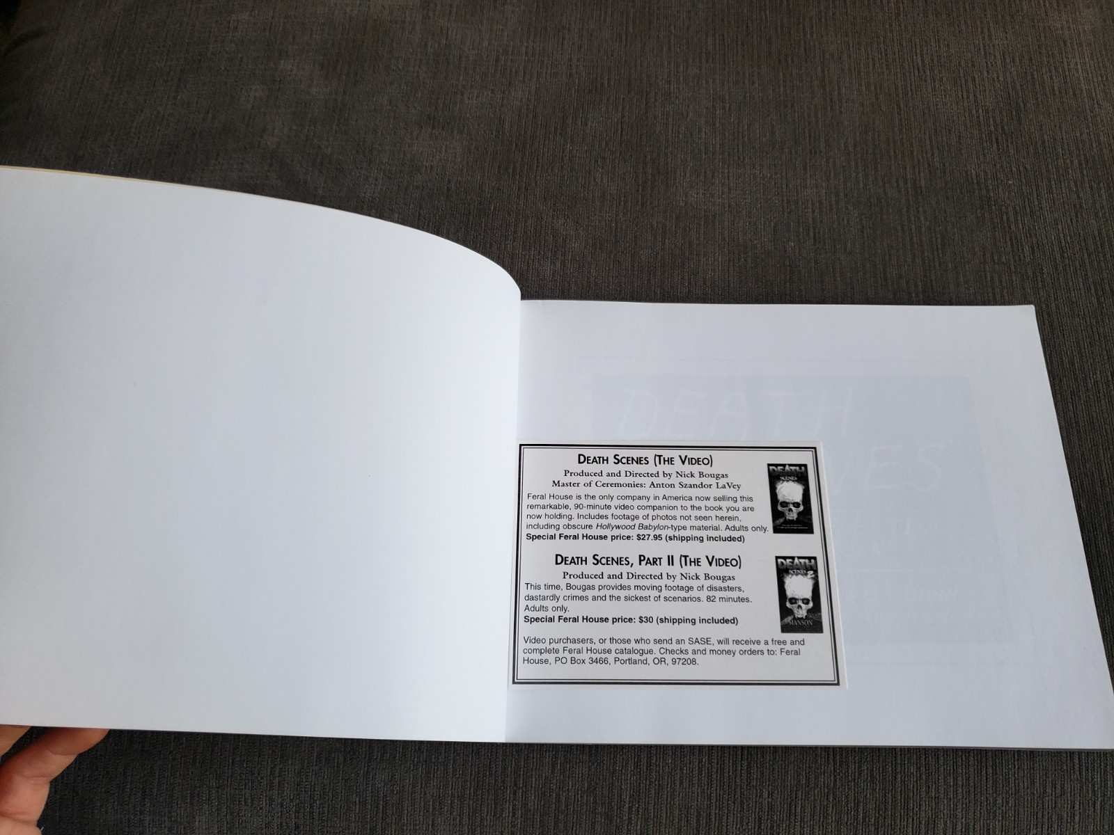 Death Scenes : A Homicide Detective&rsquo;s Scrapbook Sean Tejaratchi & Katherine 1996