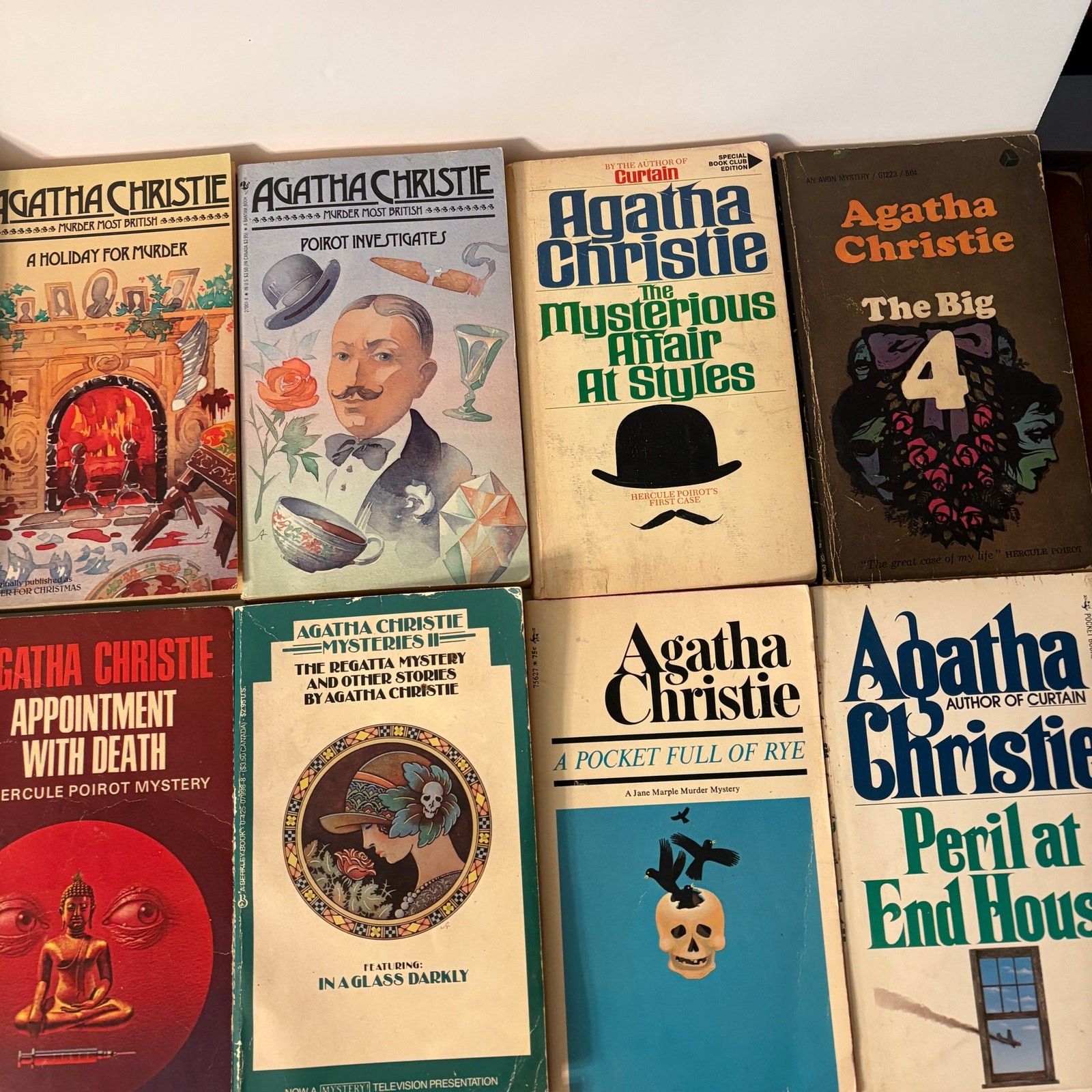 Lot 19 Vintage Agatha Christie PB Novels 1980s Marple Poirot Mystery Bundle