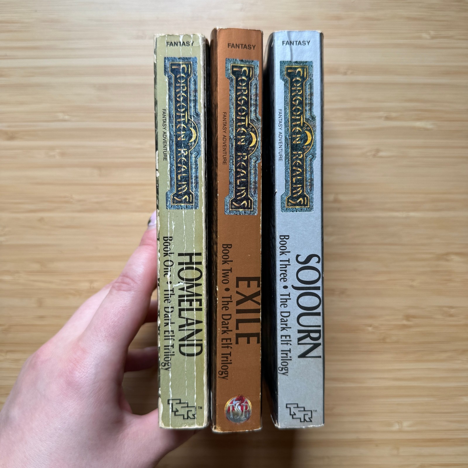 Forgotten Realms Dark Elf Trilogy LOT Homeland Sojourn Exile R.A. Salvatore TSR
