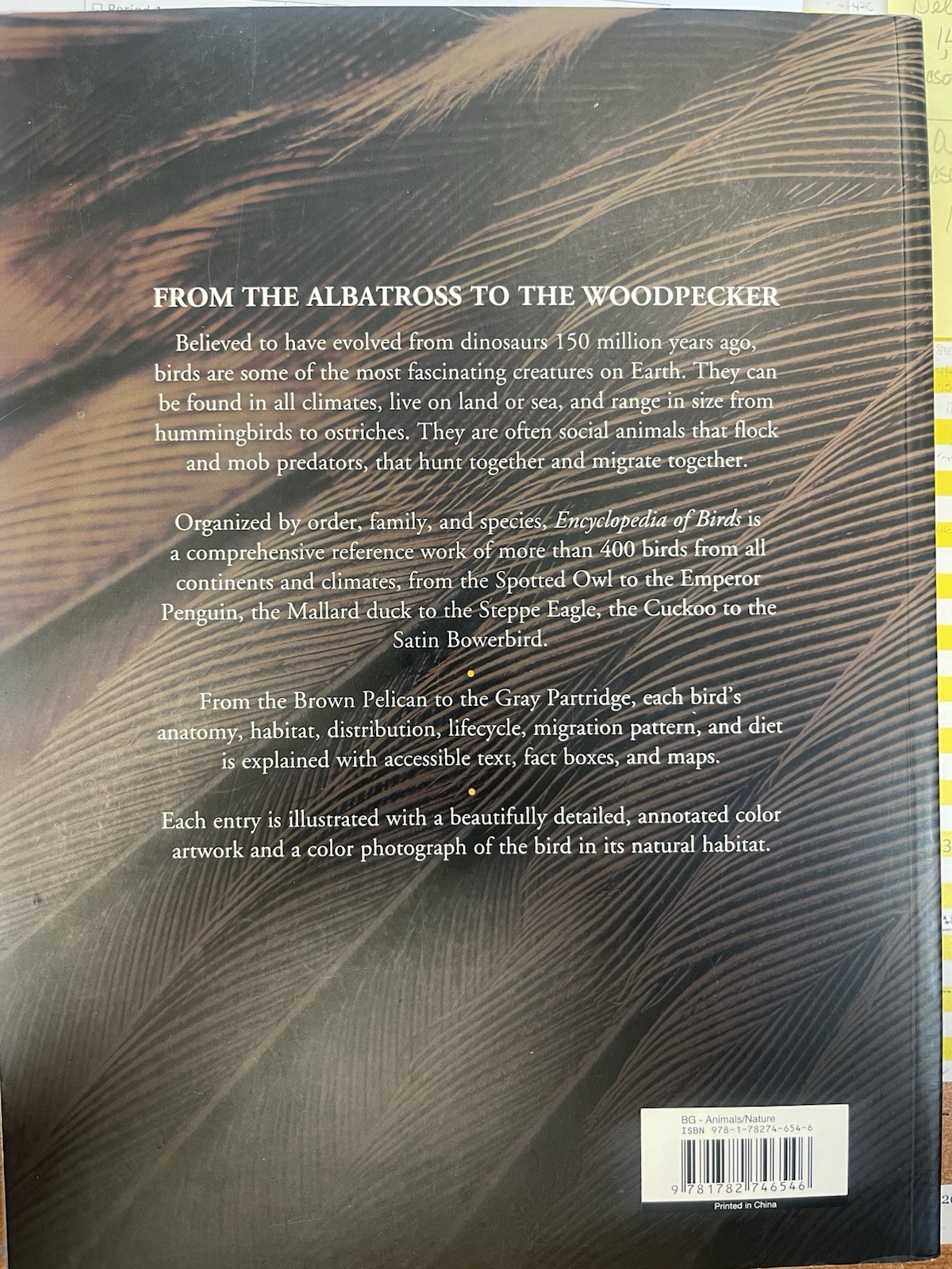 Encyclopedia of Birds: 400 Species from Around the World 448 Pages 9&Prime;x12&Prime;