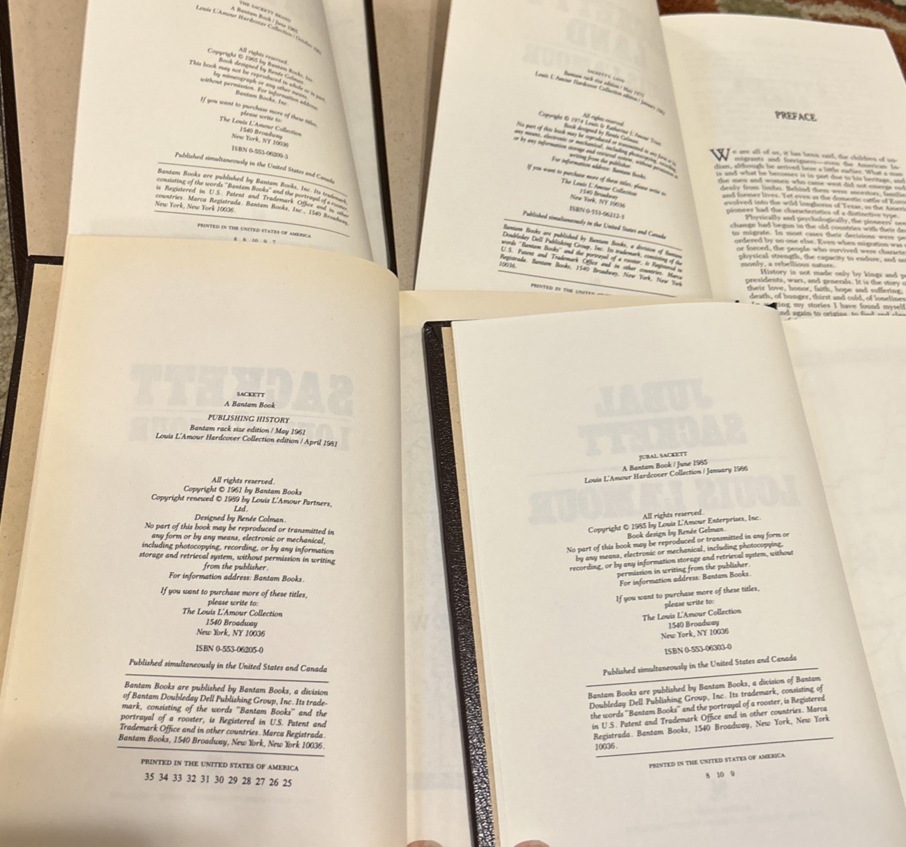 Louis L&rsquo;Amour Leatherette SACKETT Collection Nearly Complete 15 Vol & Companion