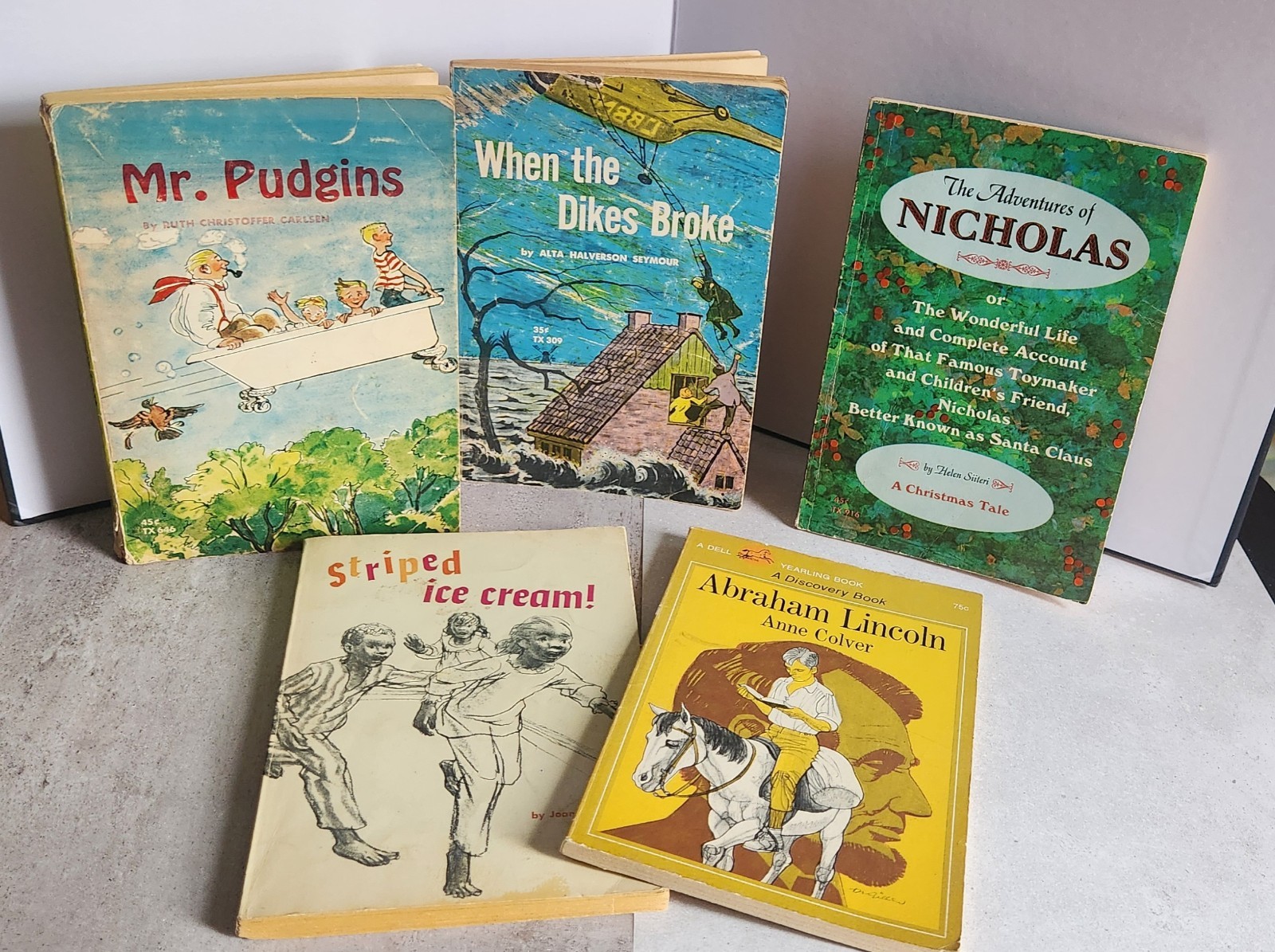 5 Grade School Mixed Vintage Book Lot 60&rsquo;s-70&rsquo;s 1st, 2nd, 3rd Print Hard To Find