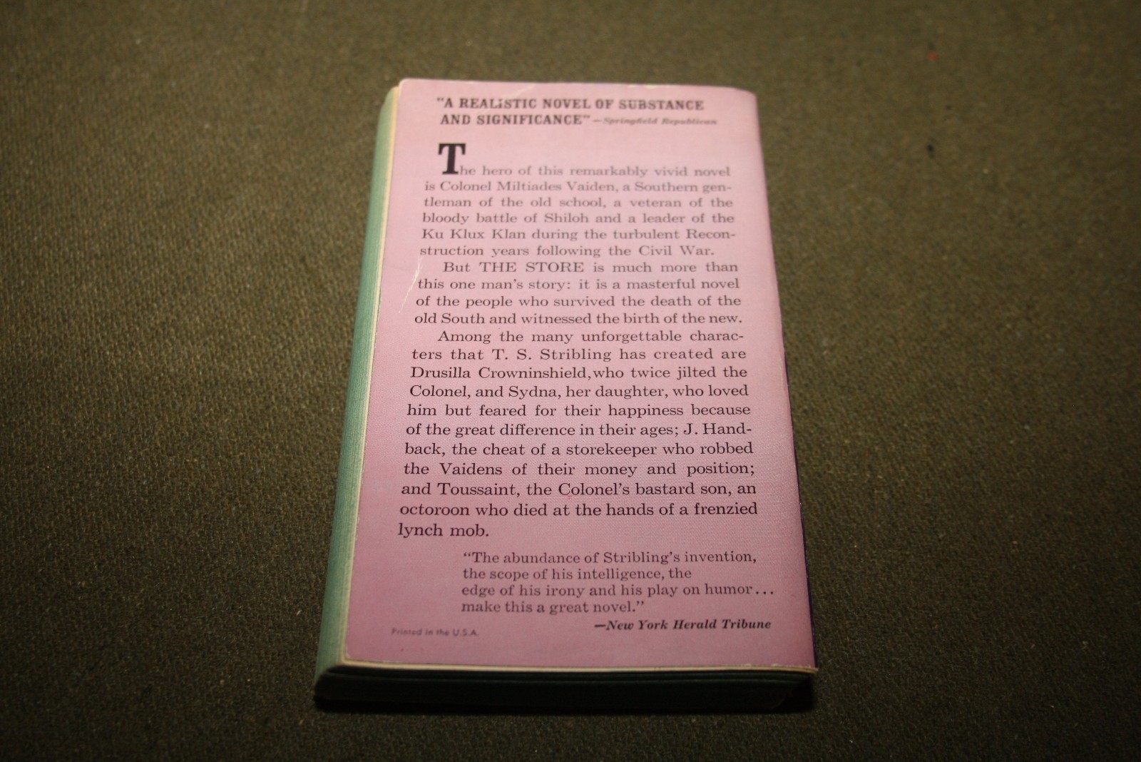 The Store by T. S. Stribling 1960&rsquo;s PB Avon V-2046 1933 Pulitzer Prize Winner