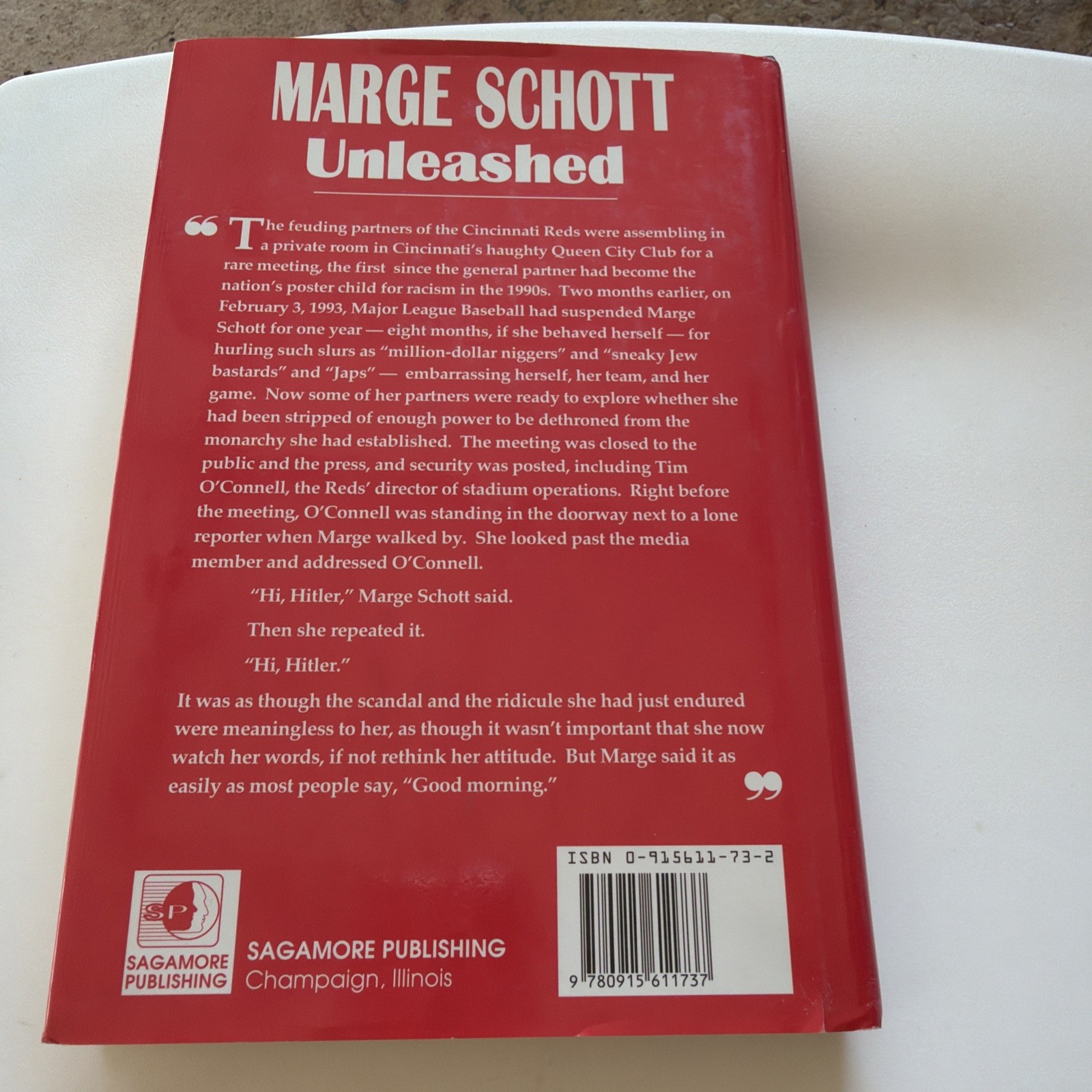 Marge Schott Unleashed Mike Bass 1993 1st Edition HC DJ Cincinnati Reds MLB