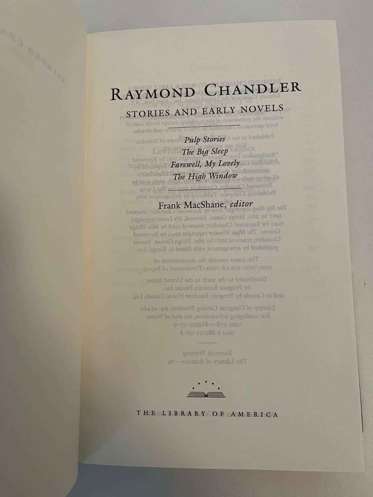 Raymond Chandler The Library Of America Boxed Set LIKE NEW
