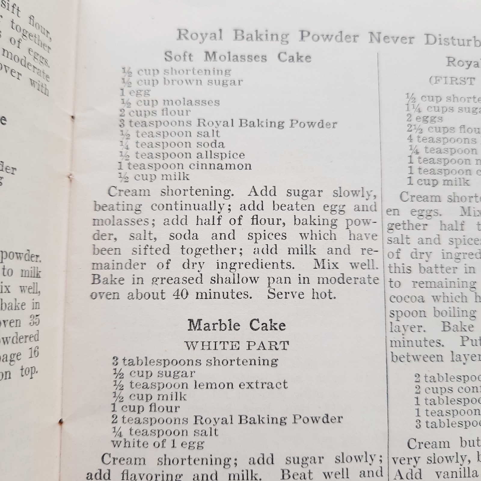 ROYAL COOK BOOK Vintage 1922 – ROYAL BAKING POWDER Co New York Recipe Booklet