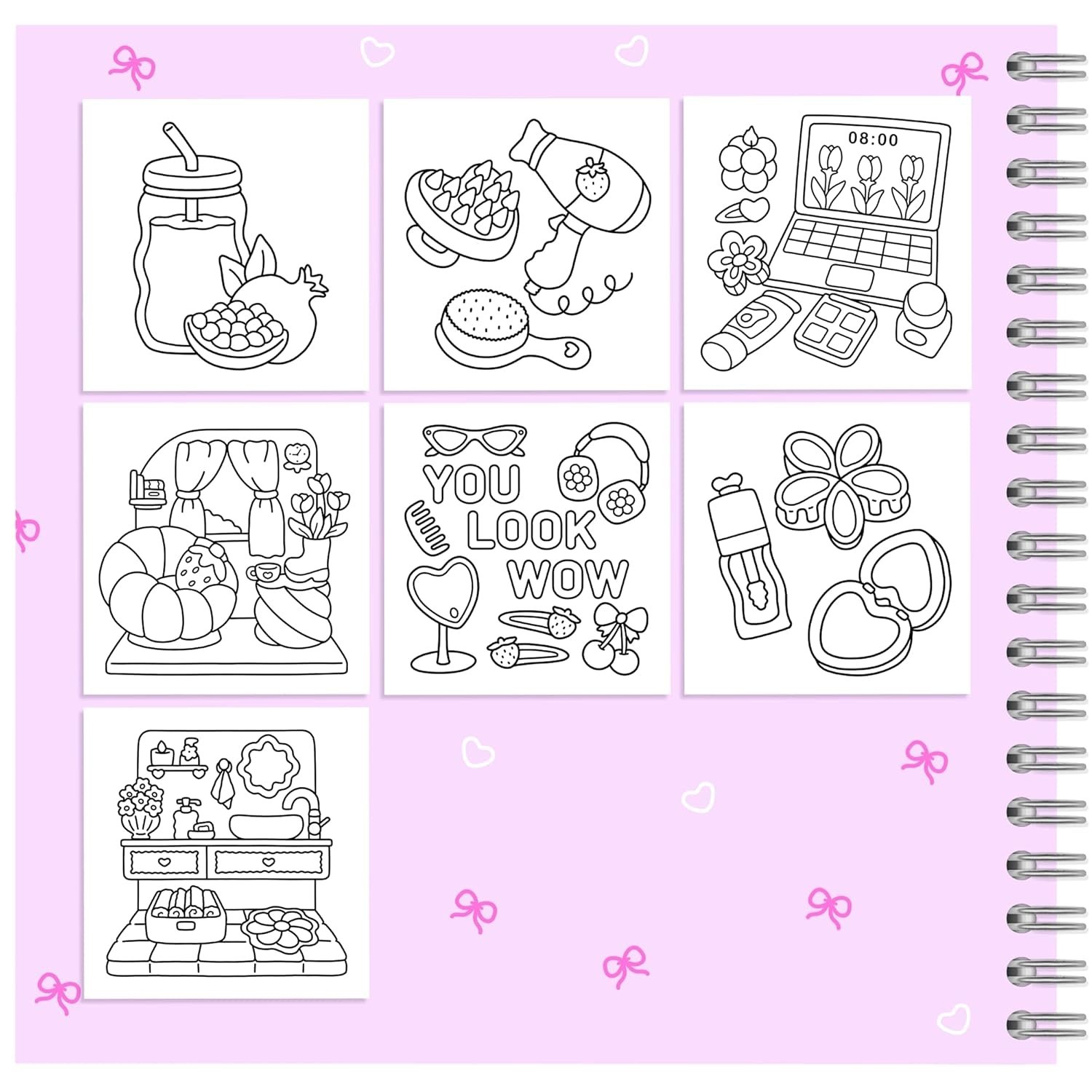 Self-Love: Girl Therapy Coloring Book, Spiral Bound, 40 pg. , 8.5&Prime; x 8.5&Prime;