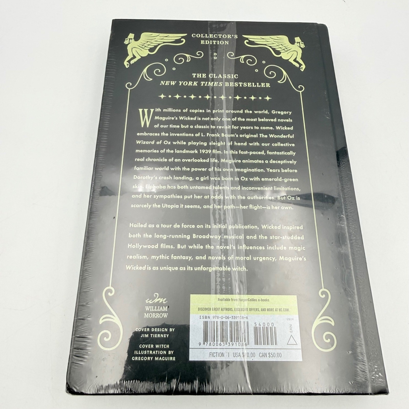 Wicked Gregory Maguire Collector&rsquo;s Edition Hardcover Book Green Edges Sealed
