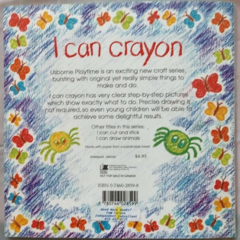 I Can Crayon by Ray Gibson Paperback Usborne Playtime Age 5 and up