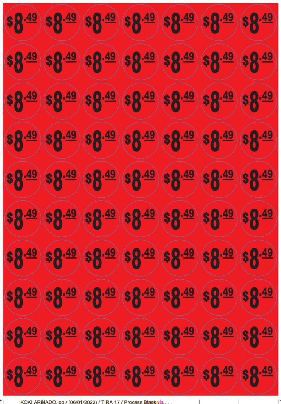 PRICE POINT RETAIL LABELS STICKER 500 Labels 1&Prime; Round RED $ 8.49 Retail Price