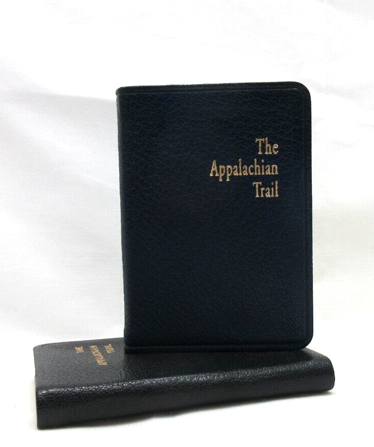 APPALACHIAN TRAIL 3×4&Prime; MIN Guide Leather Cover Notebook w Maps Info 160 Pgs NAVY