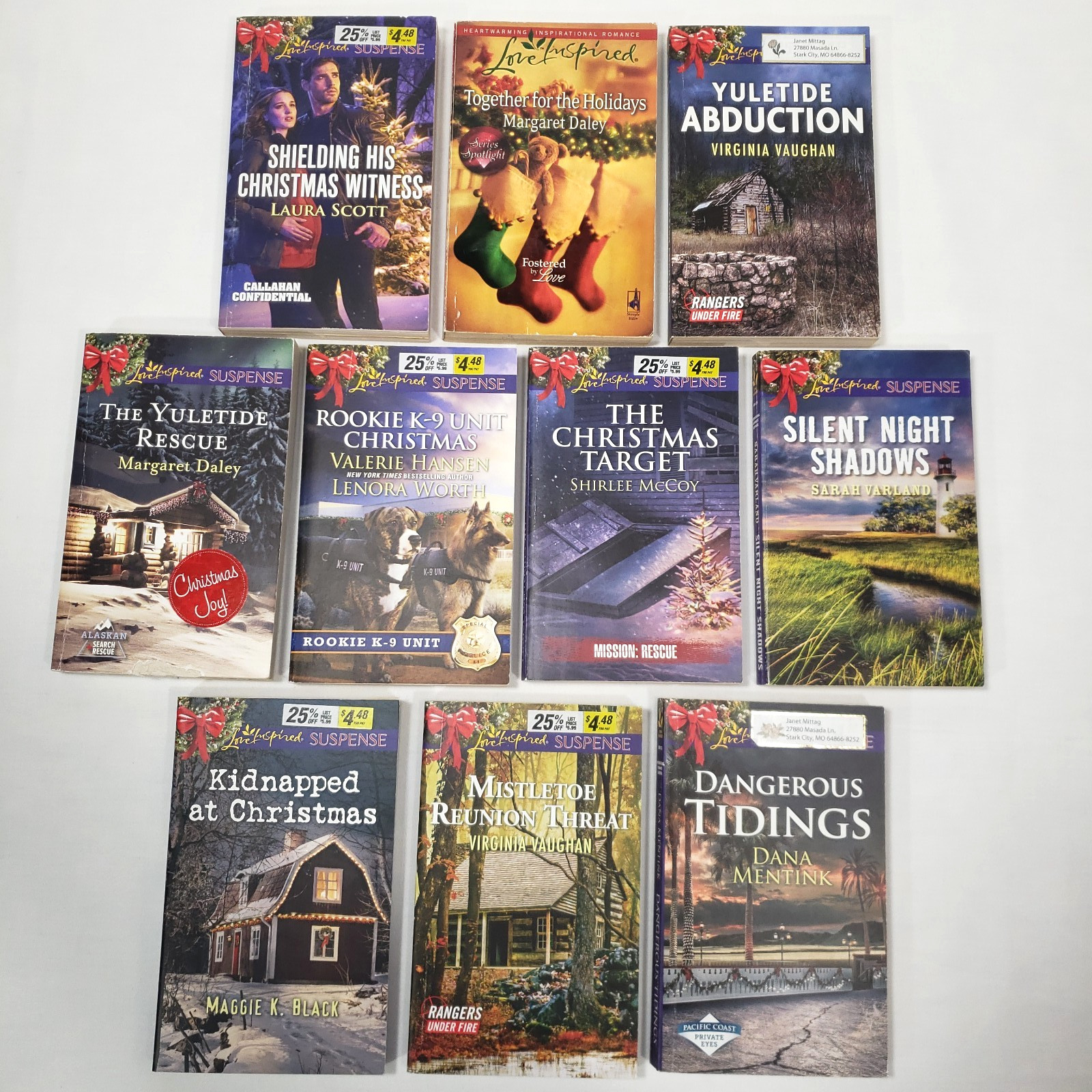 Love Inspired Suspense Christmas Lot of 10 Books Christian Inspirational Romance