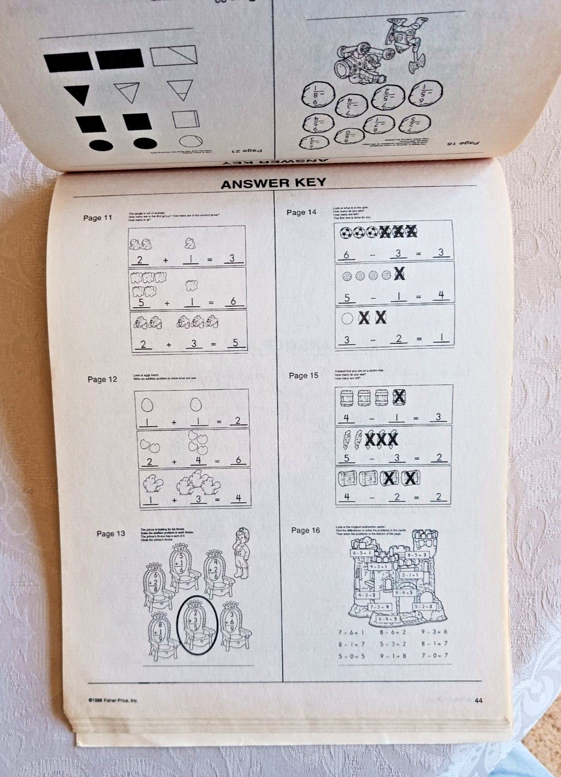 Fisher-Price FIRST GRADE LEARNING PAD – Start with Math -Honey Bear Books – 1998