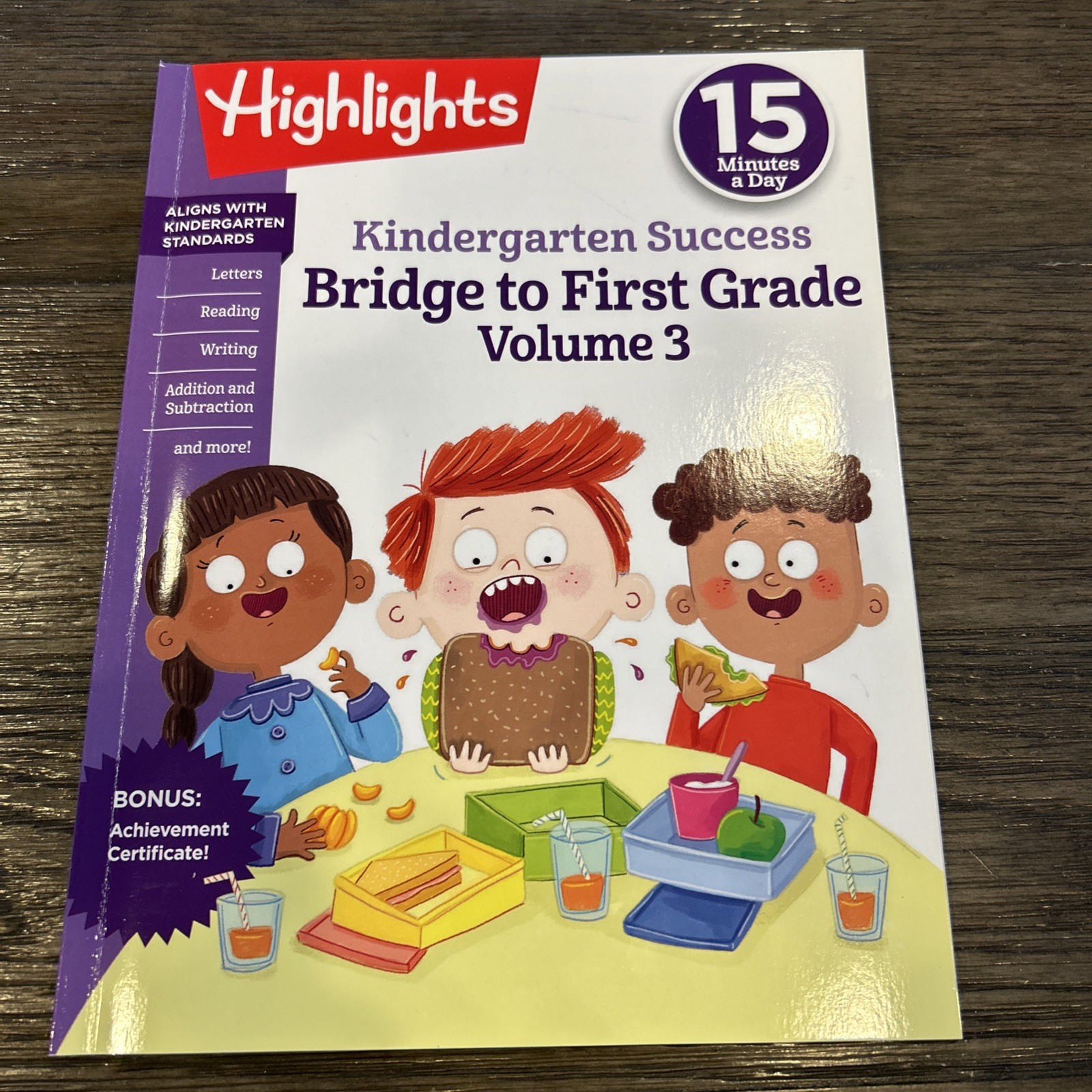 Set of 4,Highlights Kindergarten Success 15 Minutes a Day Learning Fun Workbooks