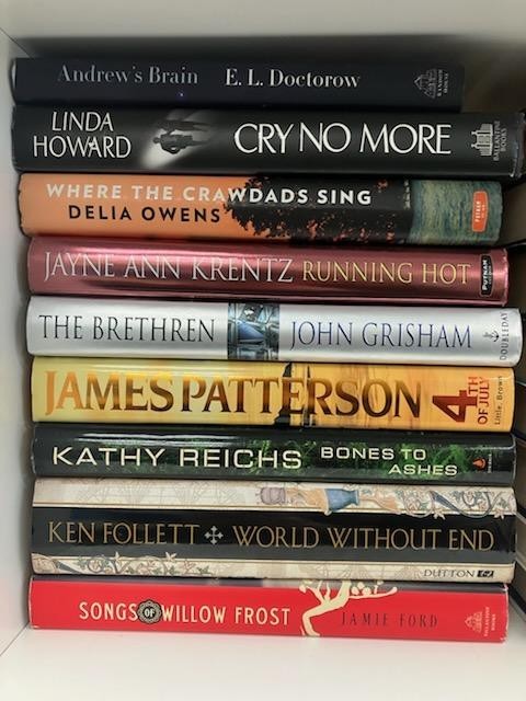 Lot of 15 Pounds Hardcover Fiction Books RANDOM