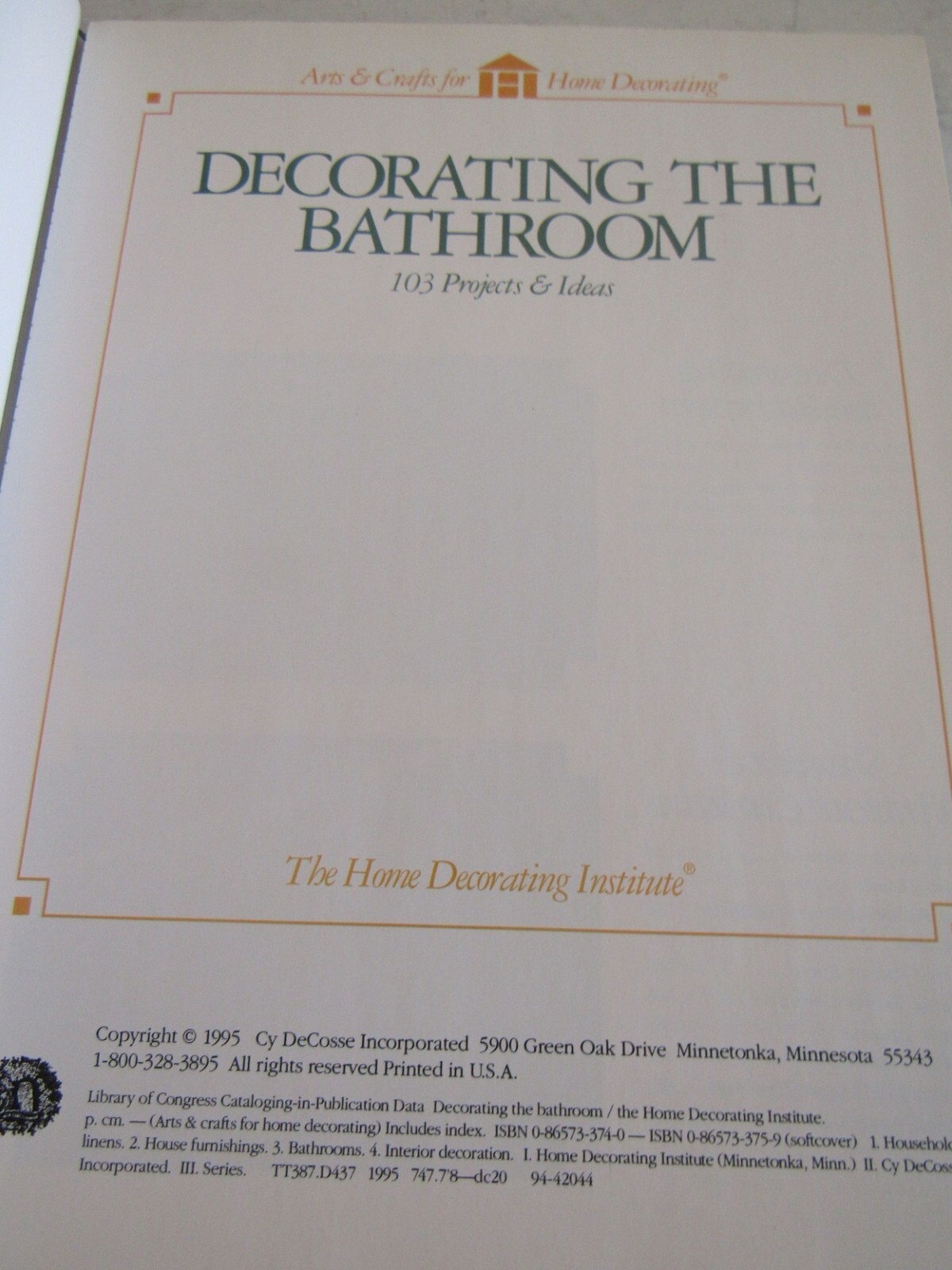 Decorating The Bathroom 103 Projects & Ideas The Home Decorating Institute