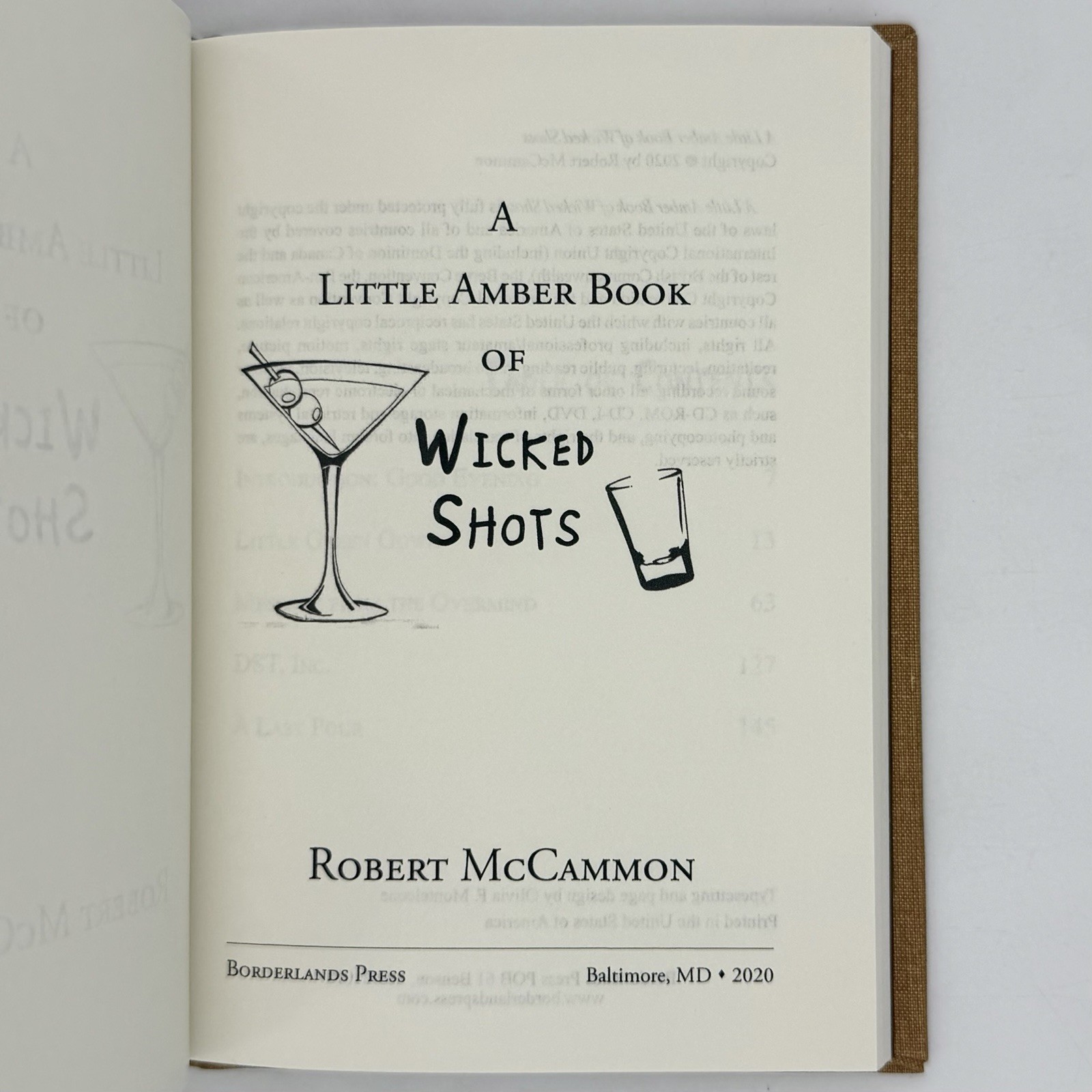 *Signed Ltd #243/750* Little Amber Book of Wicked Shots – Robert McCammon (2020)