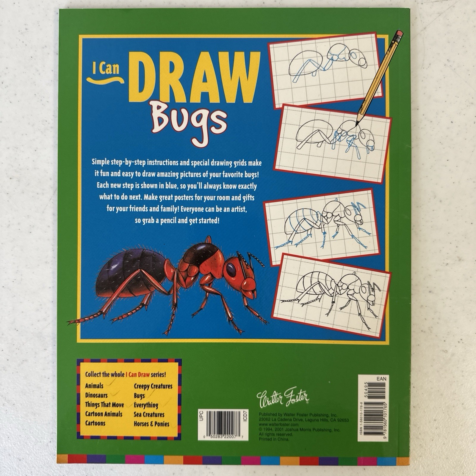Lot Of 6 I Can Draw Books Animals Dinosaurs Bugs everything horses, and ponies
