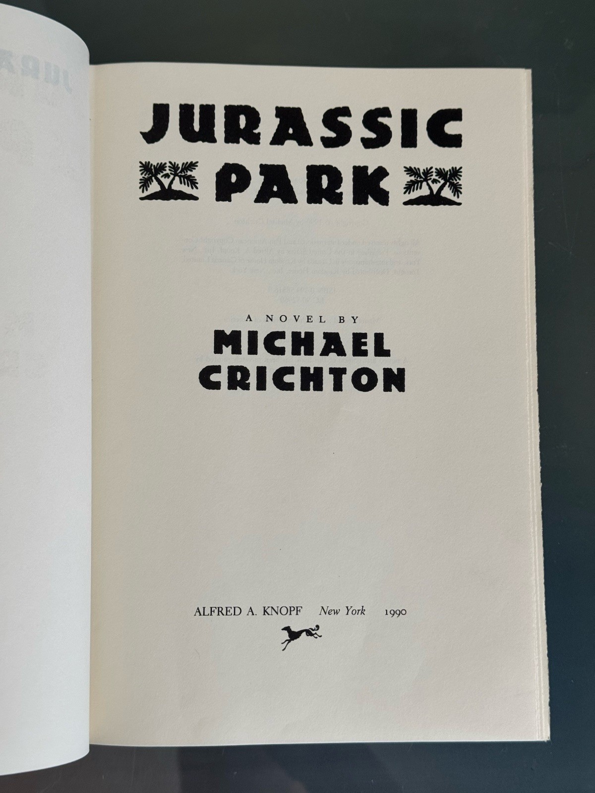 Jurassic Park – Michael Crichton (Hardcover) First Trade Edition/Print, 1st VG