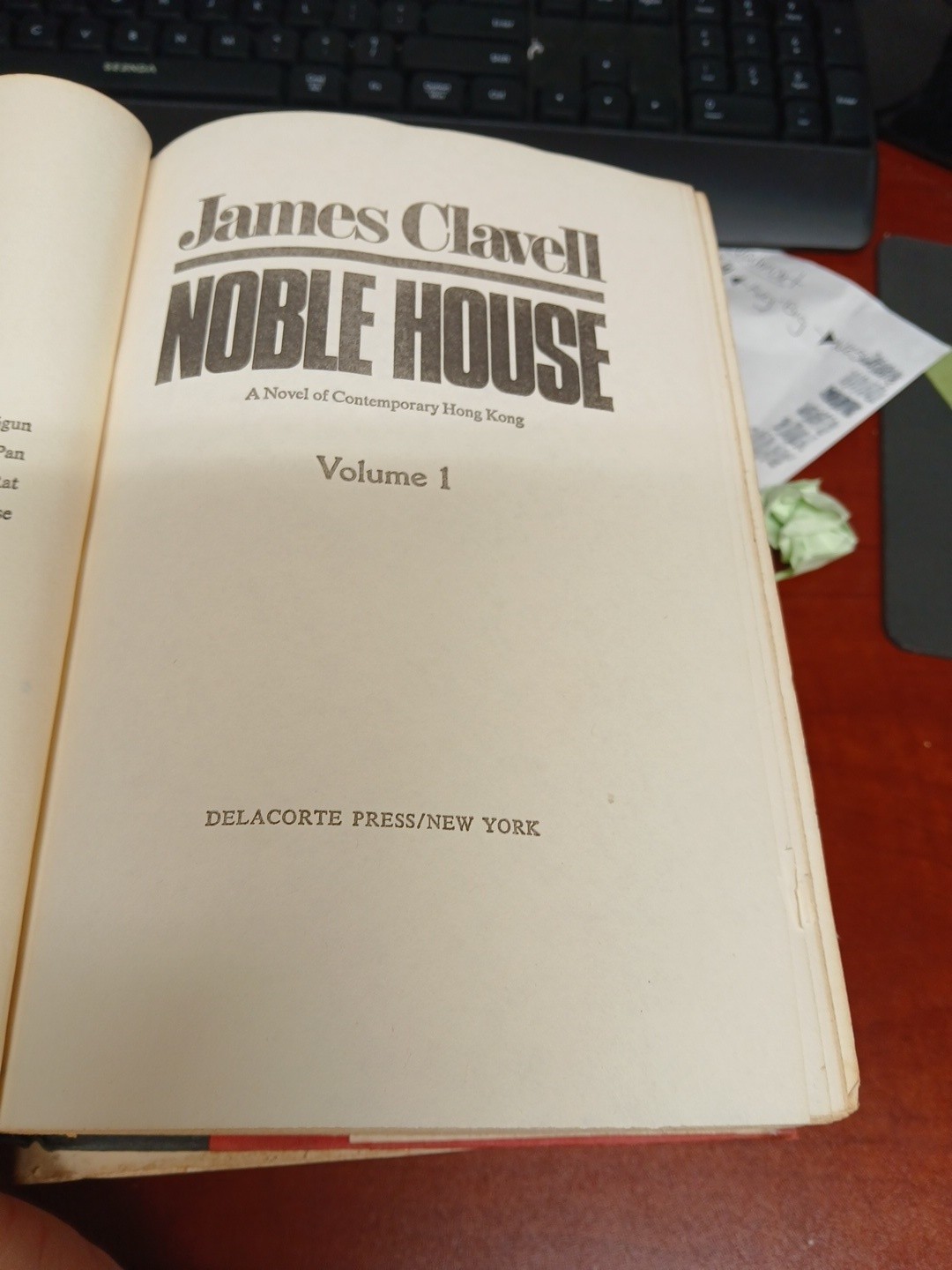 Shogun Volume 1 and 2 by James Clavell 1975 BCE HC Plus Vol 1 Noble House
