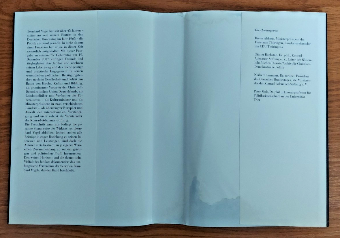 Mut Hoffnung Zuversight Festschrift fur Bernhard Vogel zum 75. Geburtstag 2007