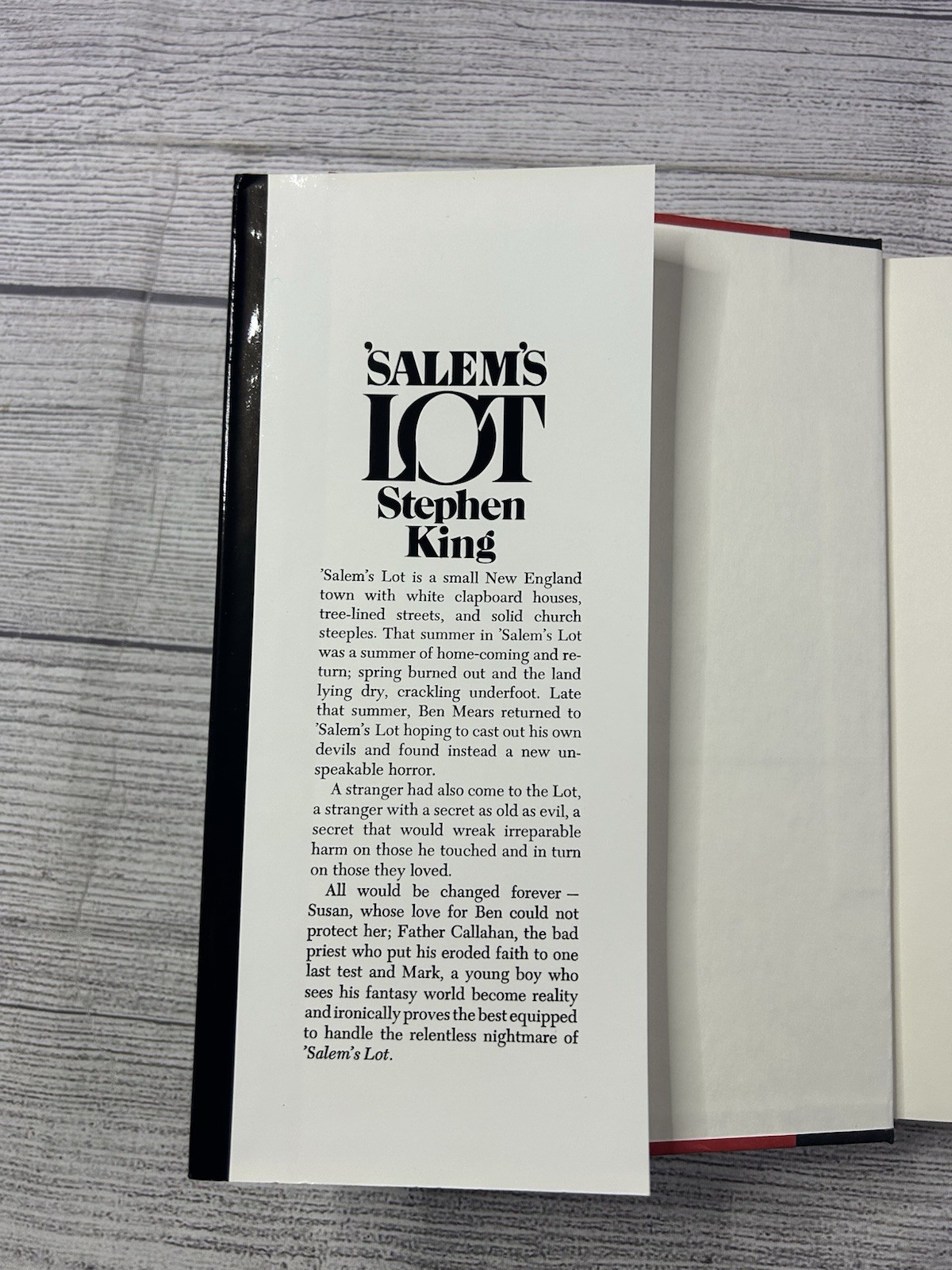 1975 SALEM&rsquo;S LOT Stephen King Book Club Edition Hardcover w/ Dust Jacket
