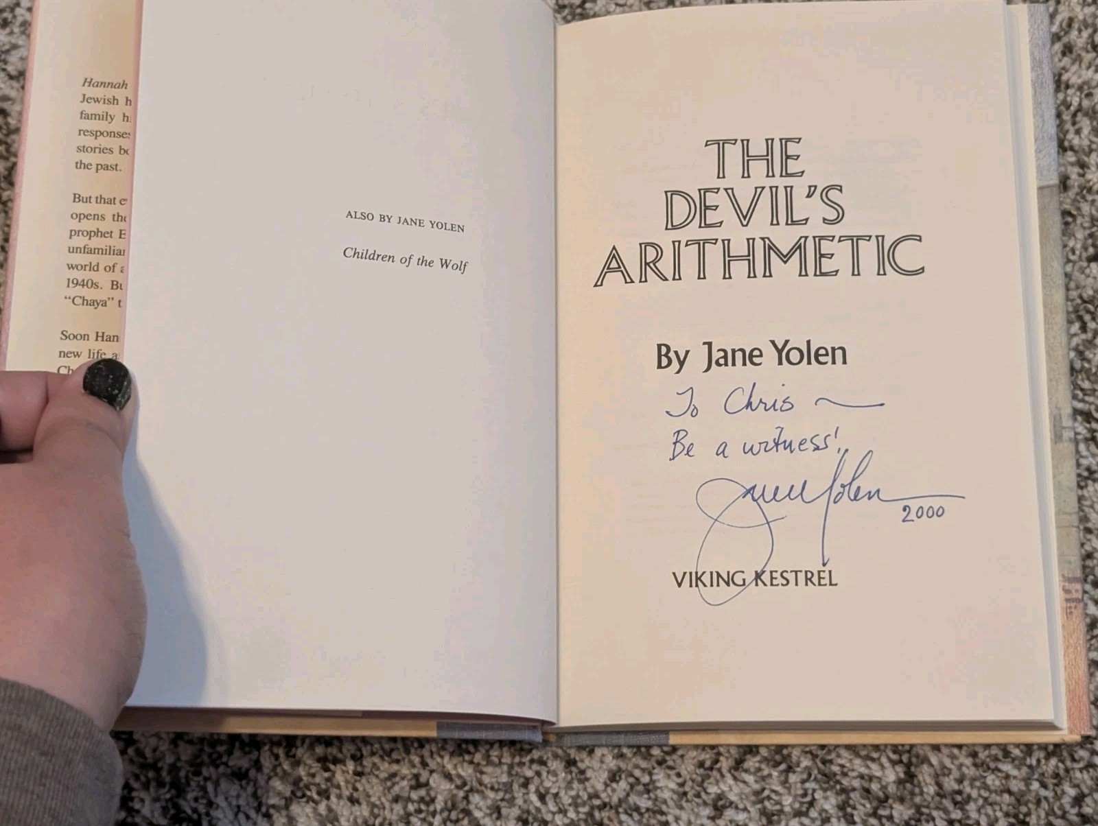 Vintage SIGNED The Devil&rsquo;s Arthmetric by Jane Yolen Hardback Book Excellent Cond