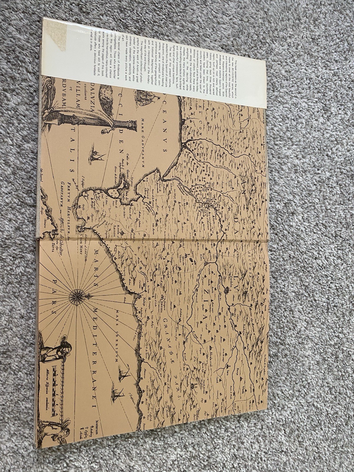Vtg Andalusia Book W Map article 1964 English Southern Spain Acquaroni Arielli