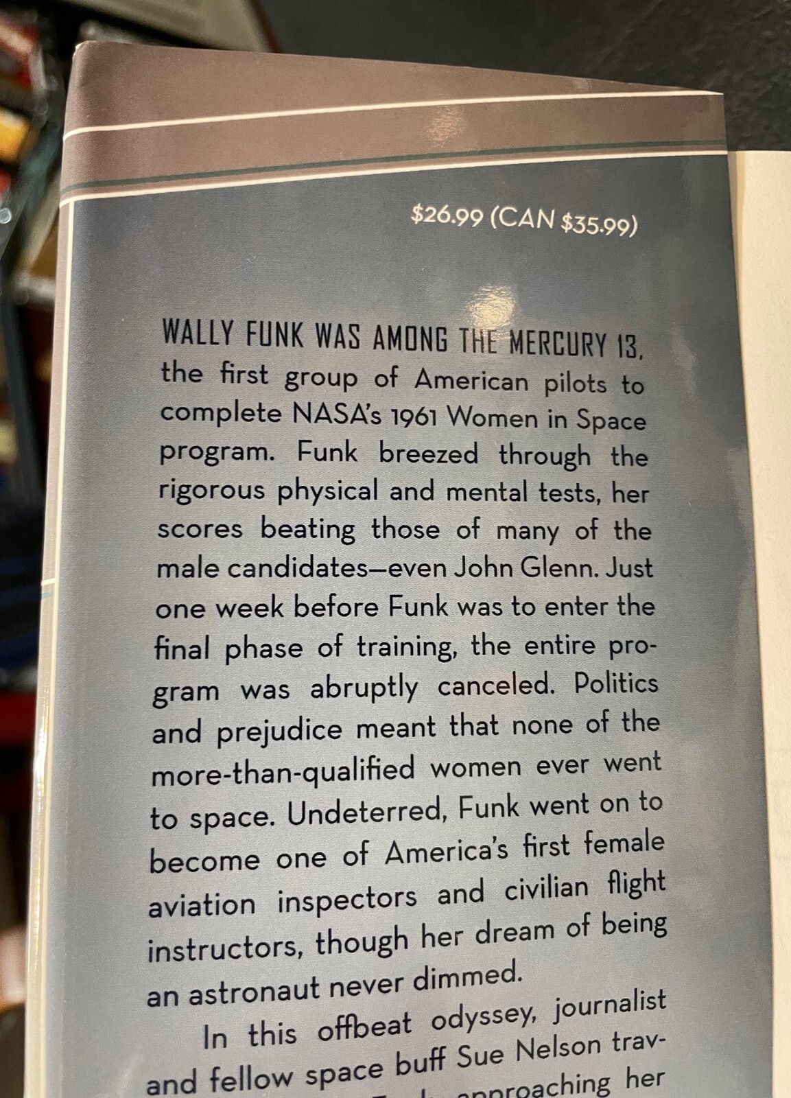Wally Funk signed WALLY FUNK&rsquo;S RACE FOR SPACE, 1st/1st, dust jacket cover